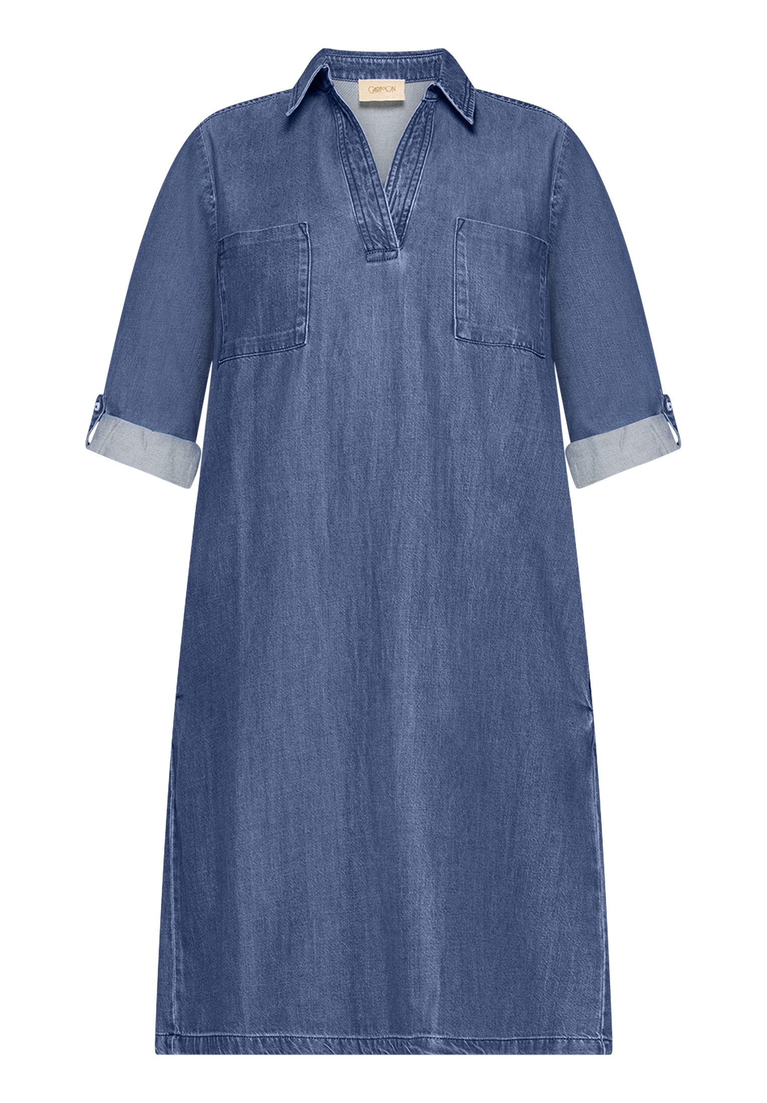 Cartoon Jeanskleid Damen mit Kragen