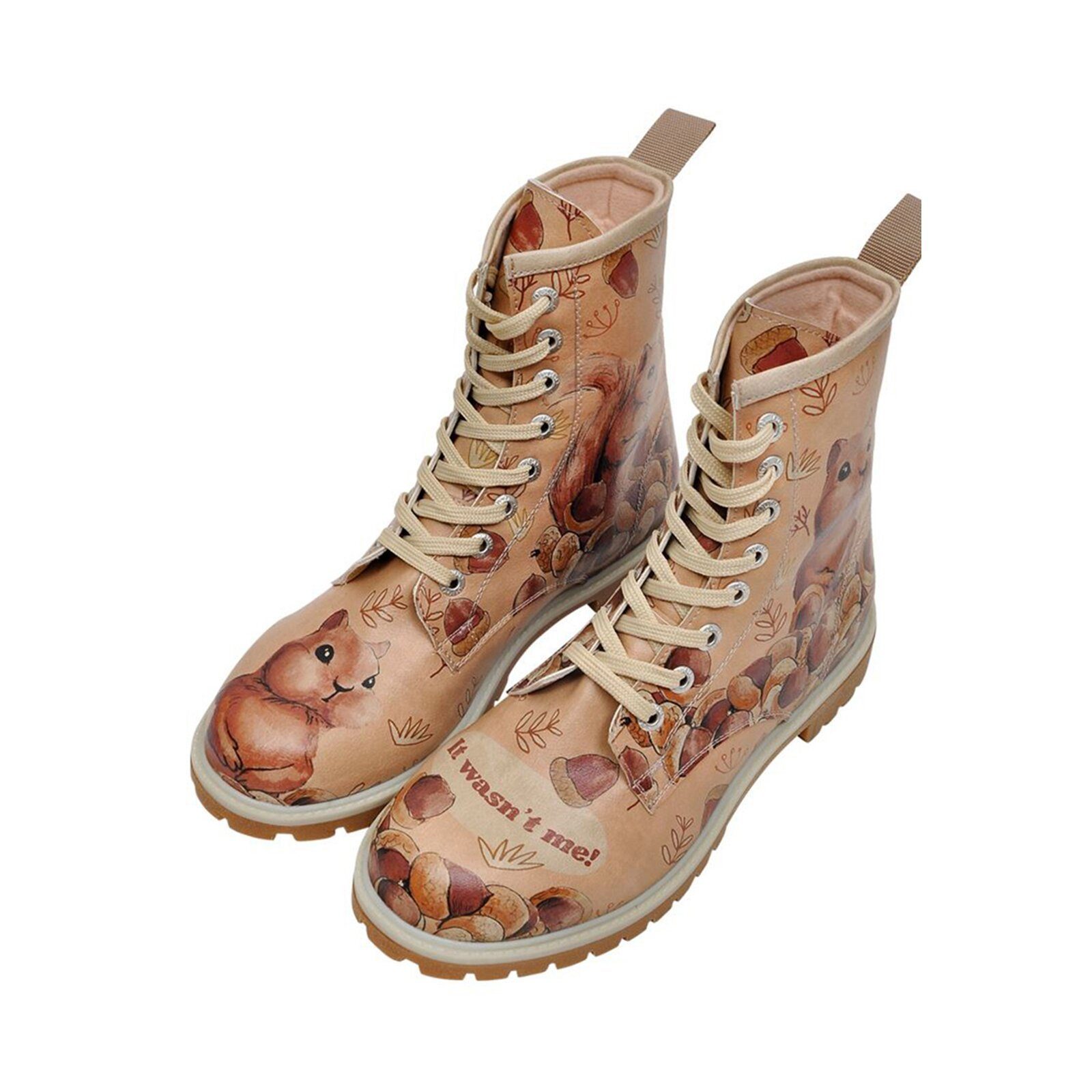 DOGO Longe Boots Schnürstiefel It Wasn't Me Damen Stiefeletten, Schnürboots Handgefertigt – Bild 2 von 5