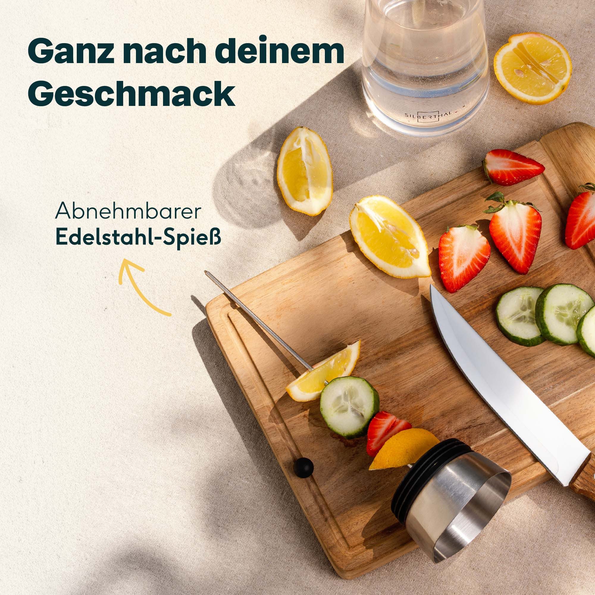 SILBERTHAL Wasserkaraffe Glaskaraffe mit Spieß, (1-tlg)