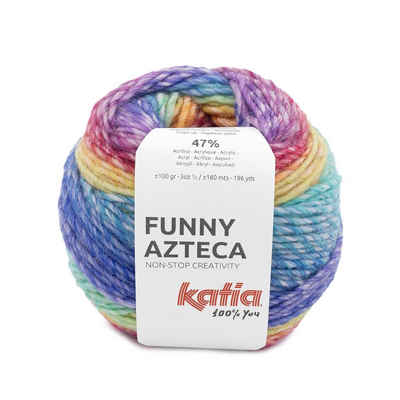 Katia Funny Azteca bunte Wolle mit Farbverlauf zum Stricken und Häkeln Häkelwolle, 180,00 m (100g Strickgarn, Handstrickgarn, Strickwolle, Farbverlaufswolle), Farbverlauf mit 6 Farbtönen