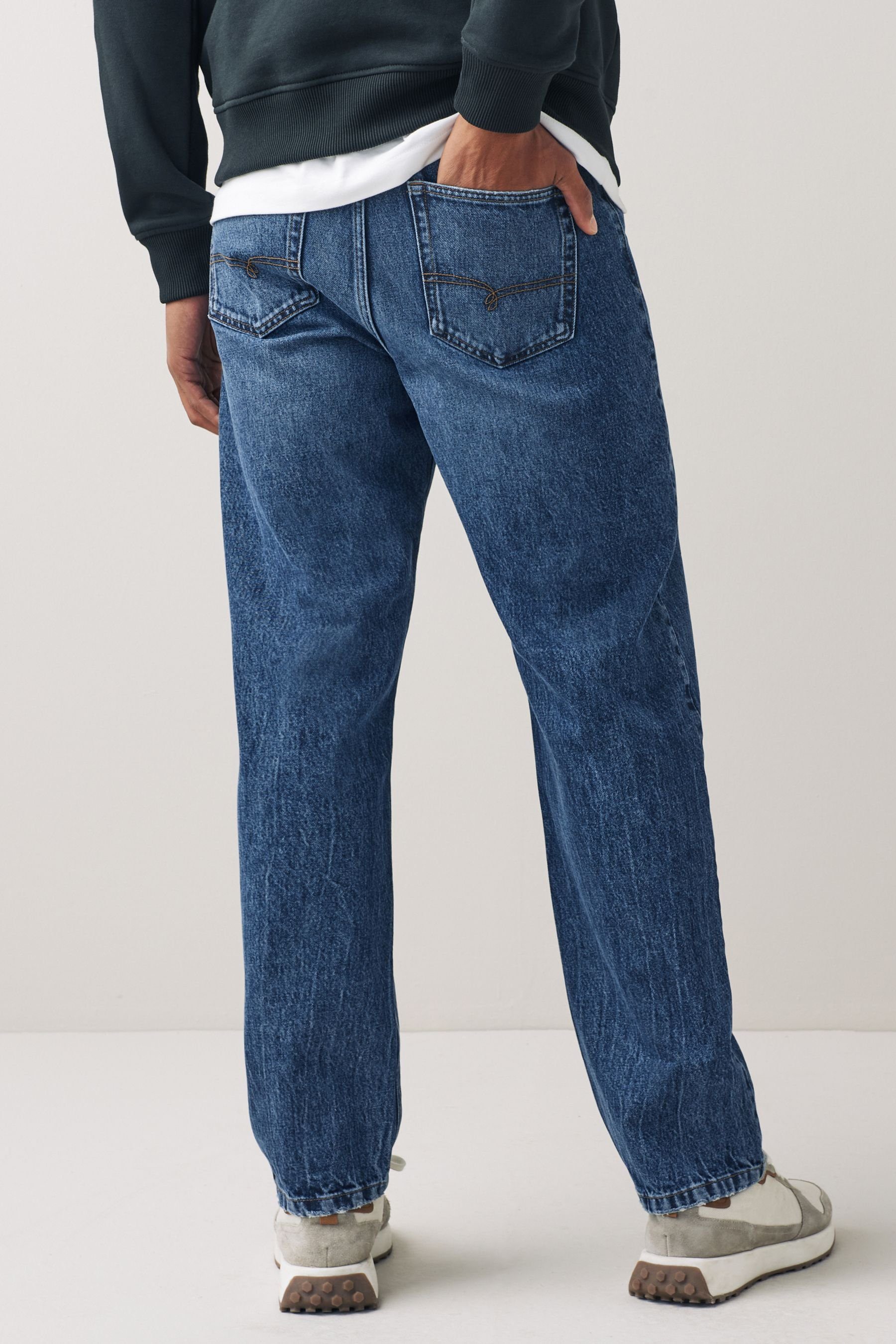 Push-up-Jeans Weiche (1-tlg) Blue Baumwolljeans-Relaxed-Fit Next