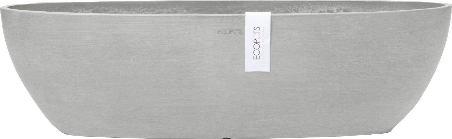 cm ECOPOTS LONG SOFIA 14x14x16 BxTxH: Grey, Blumentopf White