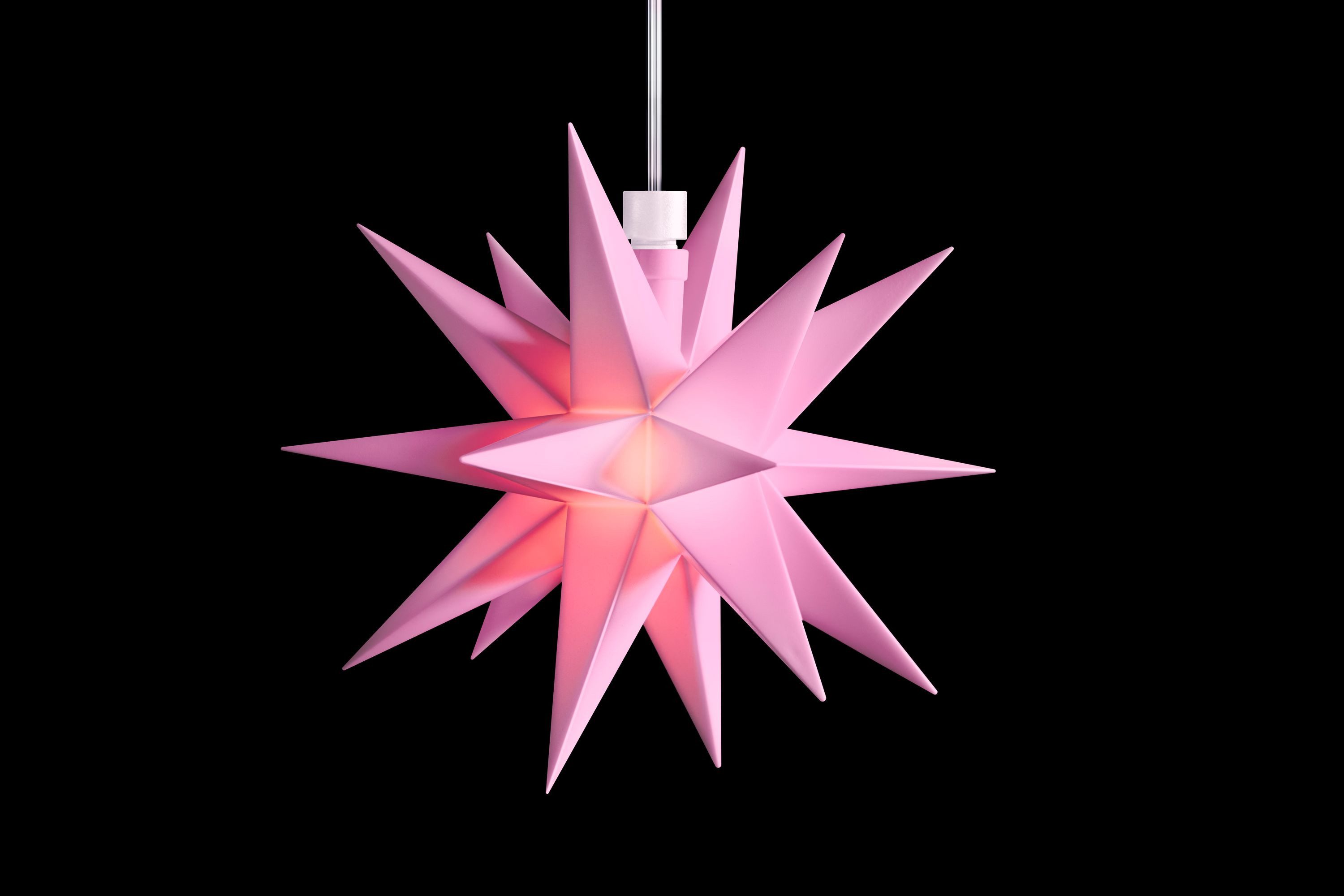 STERNTALER Dekostern 20794-defekt, Dekostern Weihnachtsstern Mini-Stern Kunststoff 18-Zacker Rosa