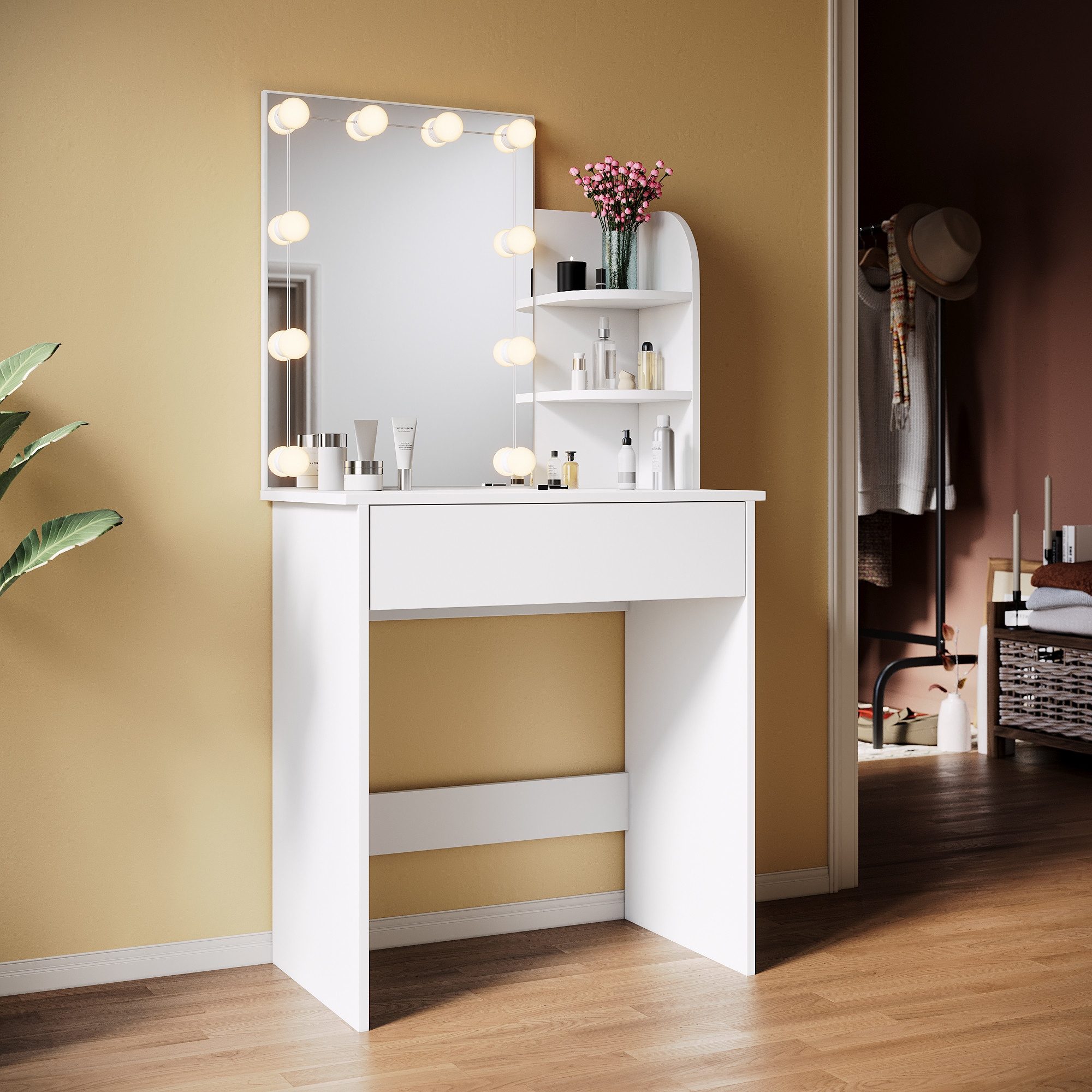 SONNI Schminktisch Schminktische,Mehrere Stile und Größen zur Auswahl,Schwa günstig online kaufen