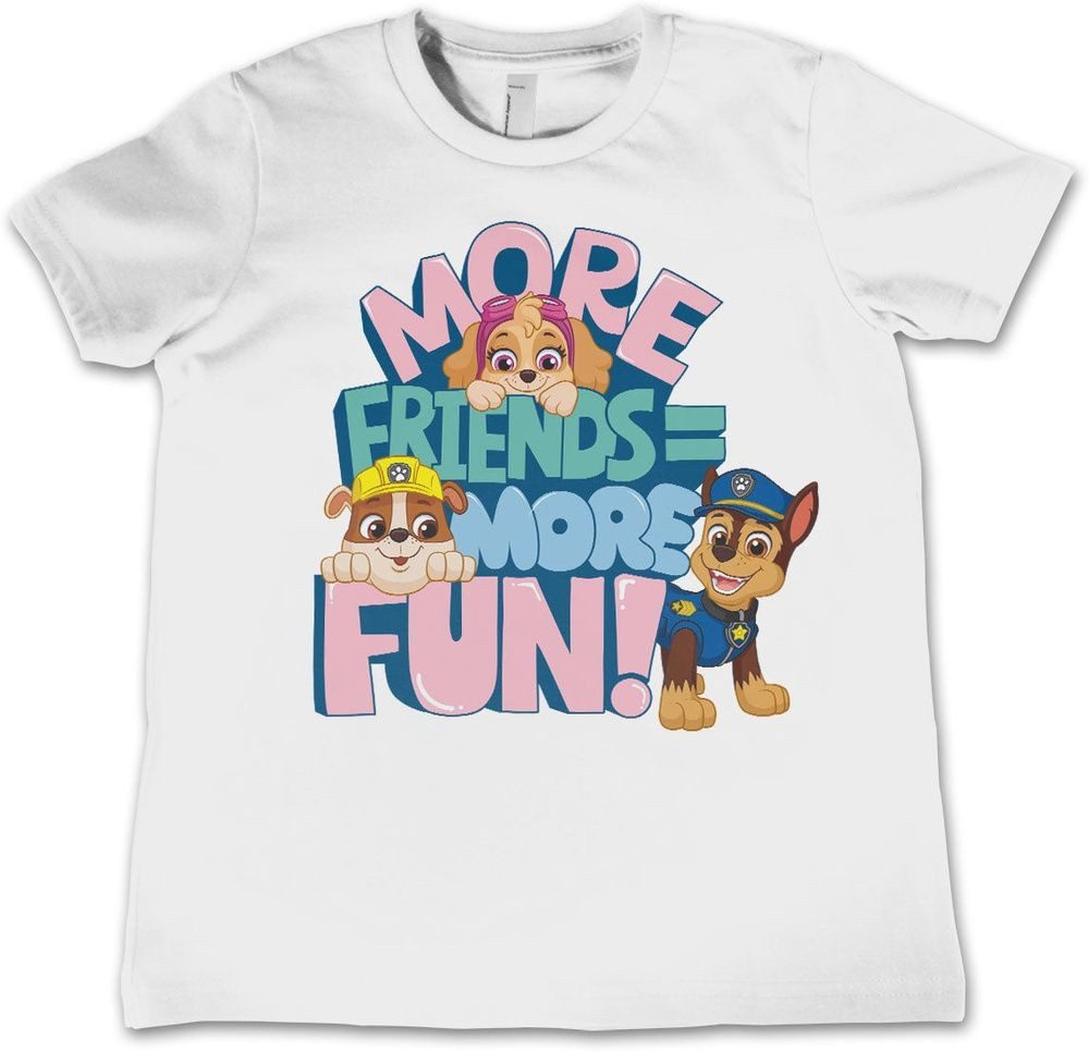 PAW PATROL T-Shirt Paw Patrol More Friends More Fun Kids Tee