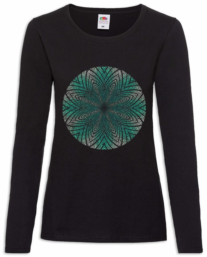 Urban Backwoods Langarmshirt Kaleidoscope VI Damen Langarmshirt Crystal Kaleidoskop Psychedelic Art (1-tlg) Kunst Hippie Mandala Mosaik