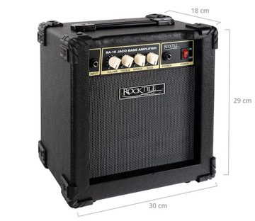Rocktile BA-15 Jaco Basscombo Verstärker (15 W, Bassverstärker im Combo-Format - Für aktive und passive Bässe)
