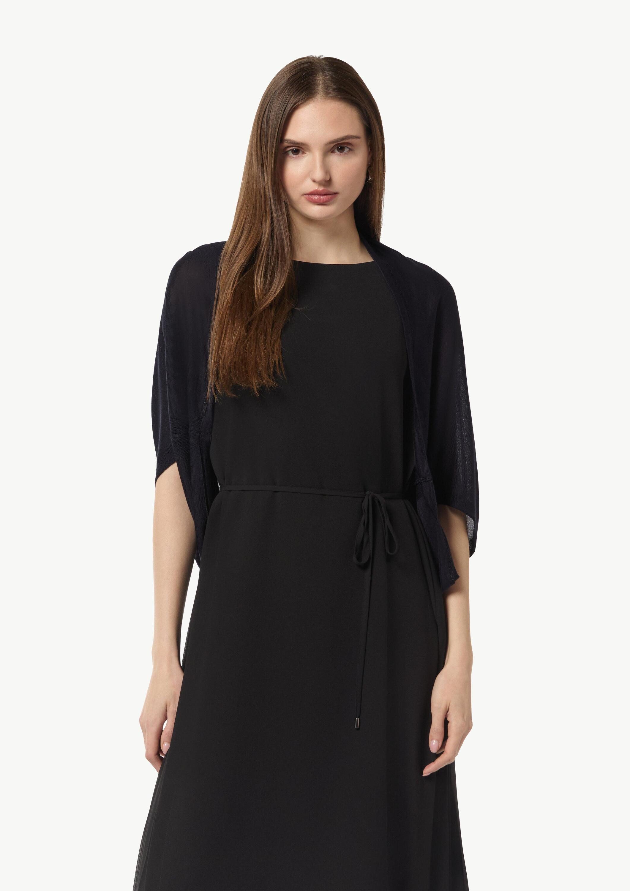 comma Poncho Indoor-Poncho Bolero aus Glitzergarn