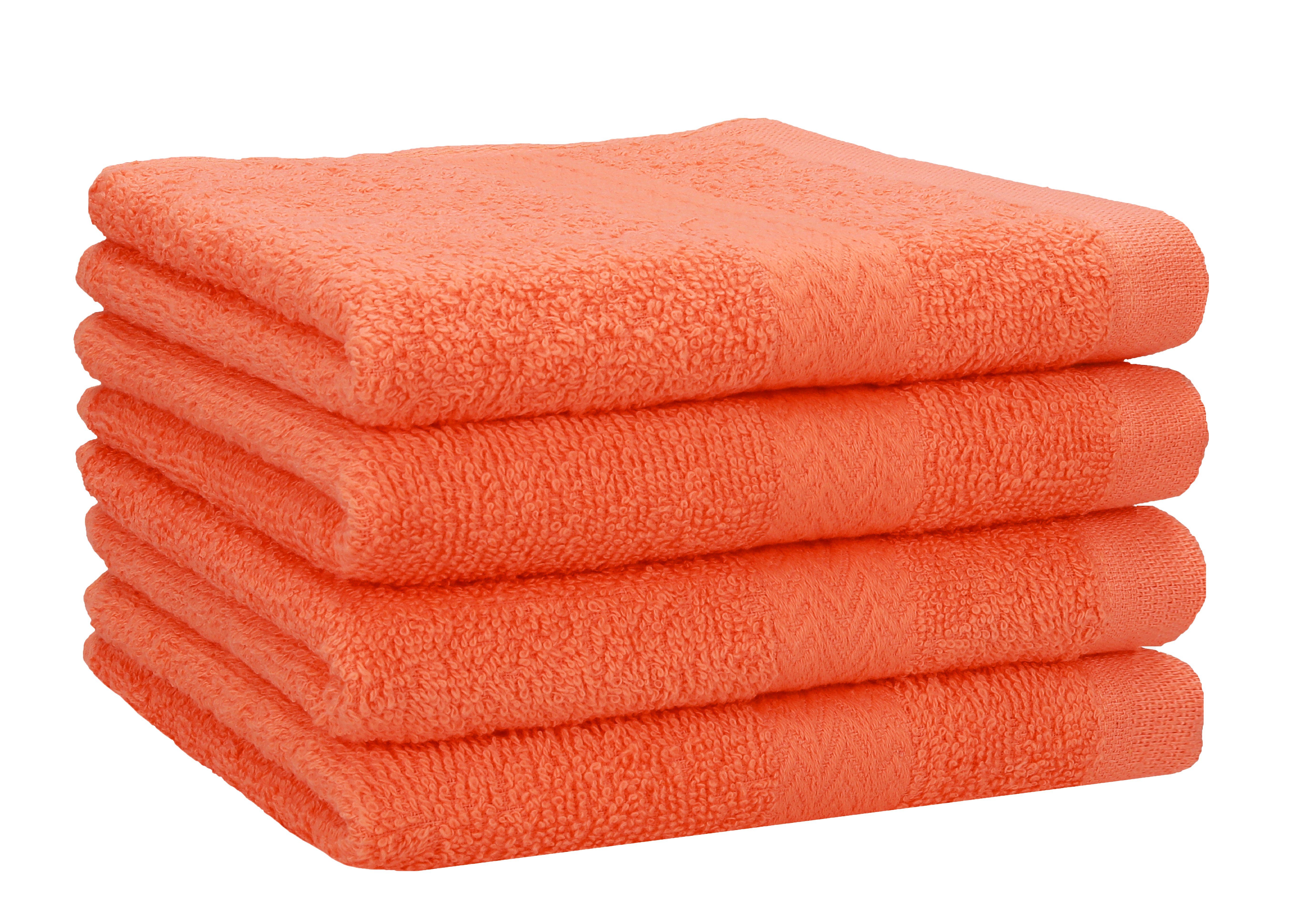 Duschtücher blutorange Strandtücher 100% 70x140 (4-St) Badetuch Strandtuch 100% Handtuch 4 cm Duschhandtuch Duschtücher Baumwolle Set Größe Stück PREMIUM Baumwolle, Betz