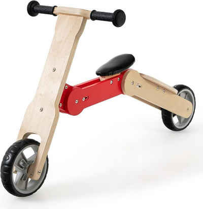 KOMFOTTEU Laufrad Kinderroller, aus Massivholz, für Kinder ab 3 Jahren