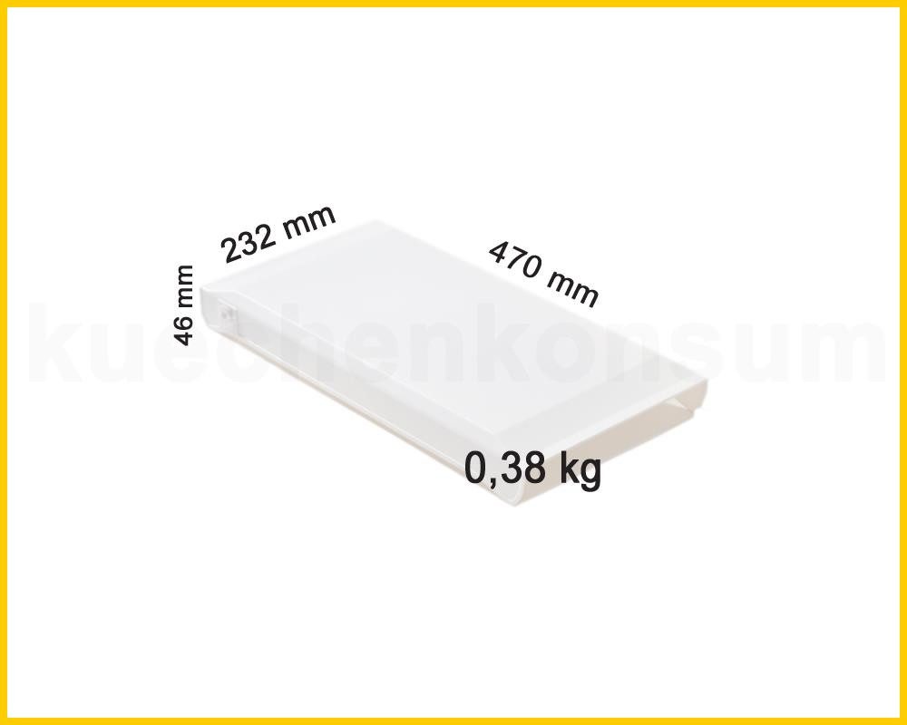 Hailo Einbaumülleimer Deckel 1081839 weiß 232 x 470 x 46 mm – Bild 3 von 4