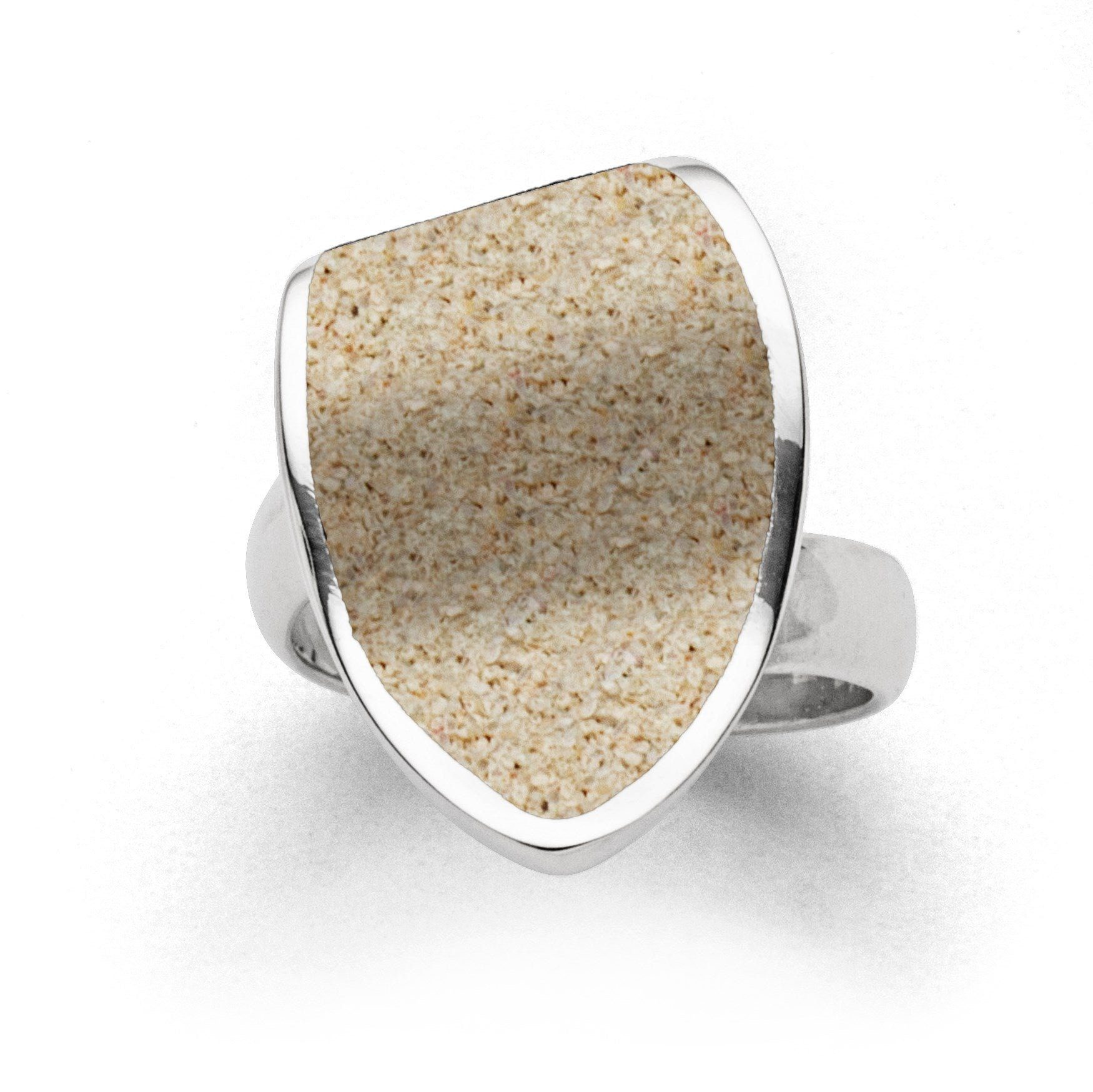 Fingerring DUR Schmuck: Ring "Sandinsel" mit Strandsand R5743