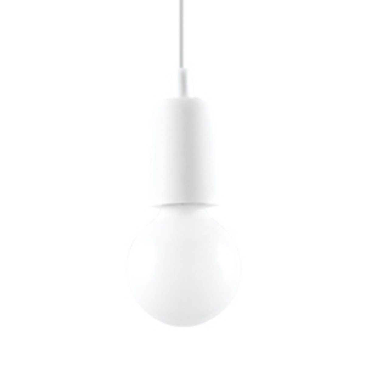 SOLLUX lighting Hängeleuchte Hängeleuchte Diego 1 Weiß, Nicht enthalten