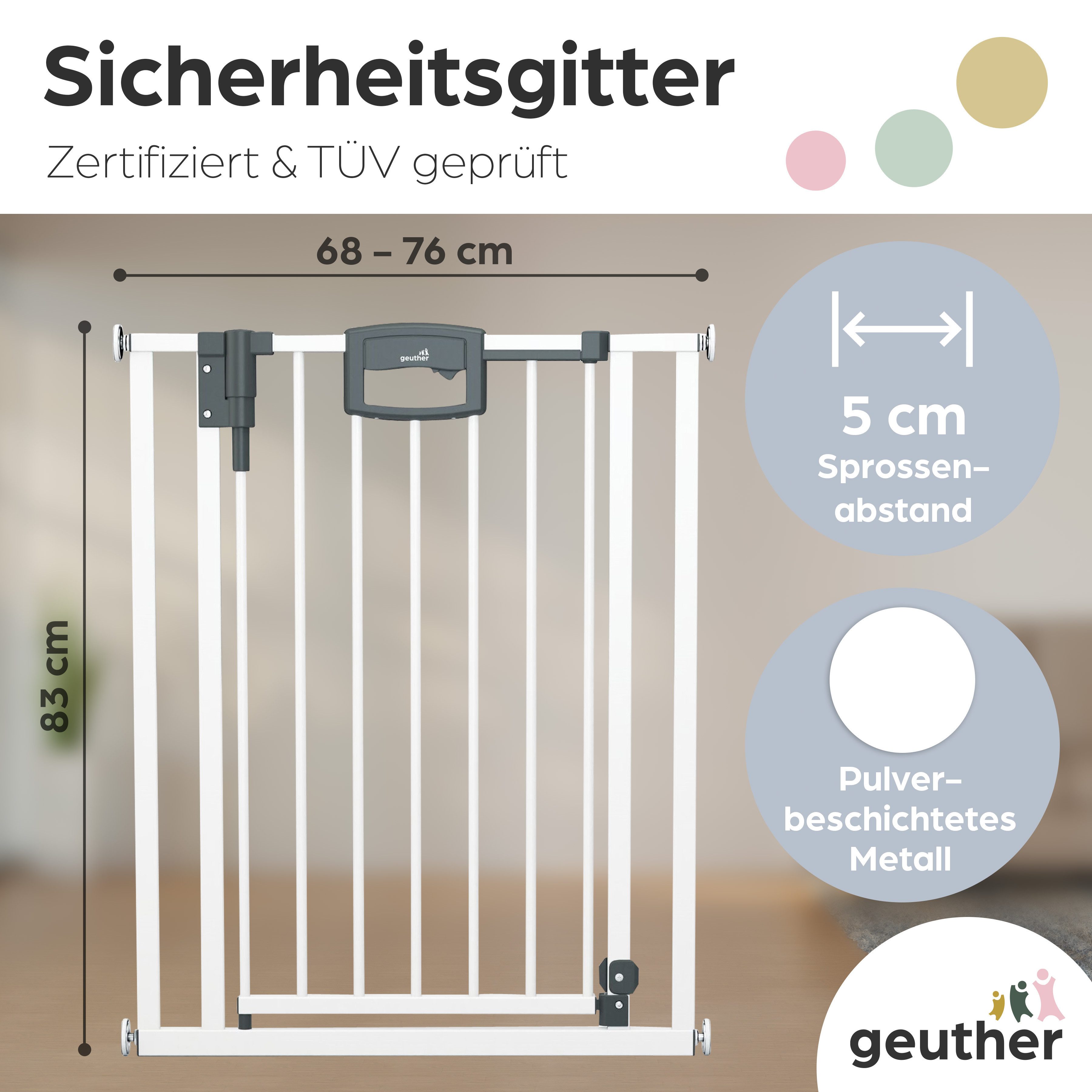 Geuther Türschutzgitter Kinderschutzgitter zum Klemmen Easylock 68-232,5 cm günstig online kaufen