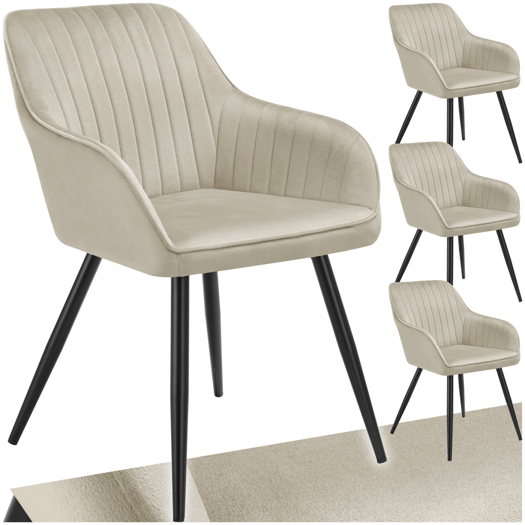 tectake Esszimmerstuhl Marilyn (Set, 4 St), günstig online kaufen