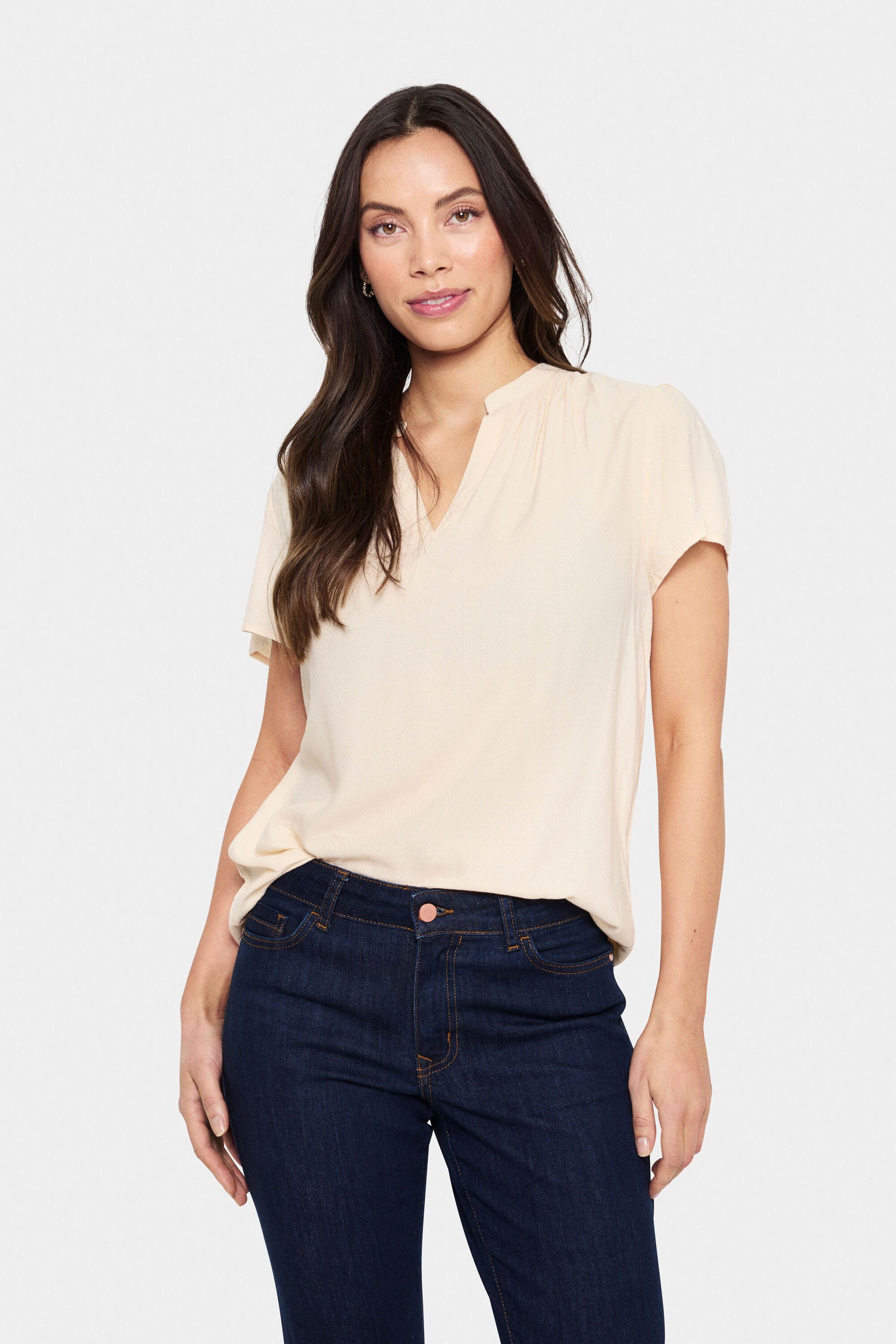 Saint Tropez Kurzarmbluse Kurzarm-Bluse BrittaSZ