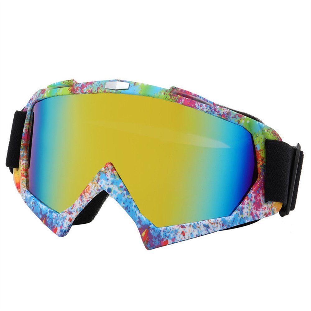 Rouemi Skibrille Skibrille für Erwachsene, winddichte Skibrille für Outdoor-Sportarten Blau