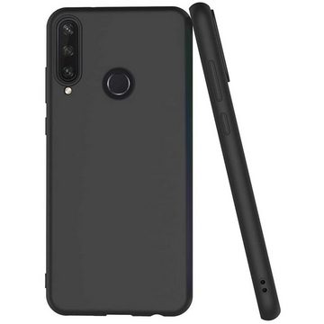 CoolGadget Handyhülle Black Series Handy Hülle für Huawei Y6p 6,3 Zoll, Edle Silikon Schlicht Robust Schutzhülle für Huawei Y6p Hülle