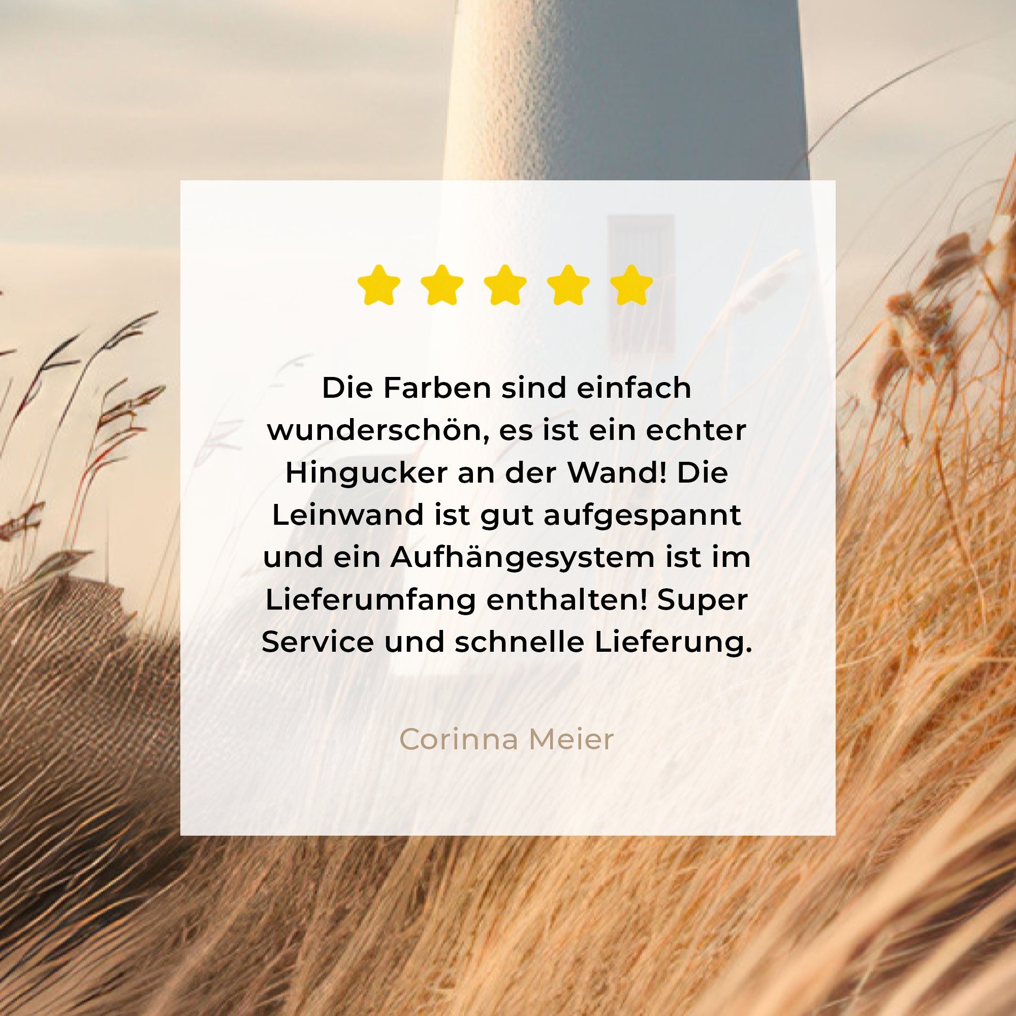 OneMillionCanvasses® Leinwandbild Leuchtturm - Gras - Dünen - Meer - Natur - Maritim, Fotodruck (1 St), Leinwand Bilder Klein, Wand Dekoration Aesthetic 30x20 c – Bild 5 von 5
