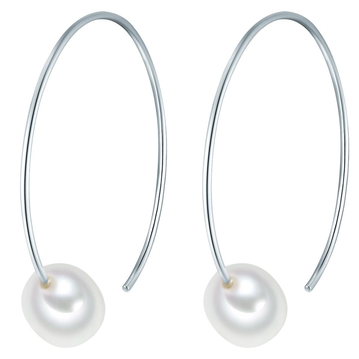 Valero Pearls Paar Ohrhänger mit silber, Süßwasser-Zuchtperlen
