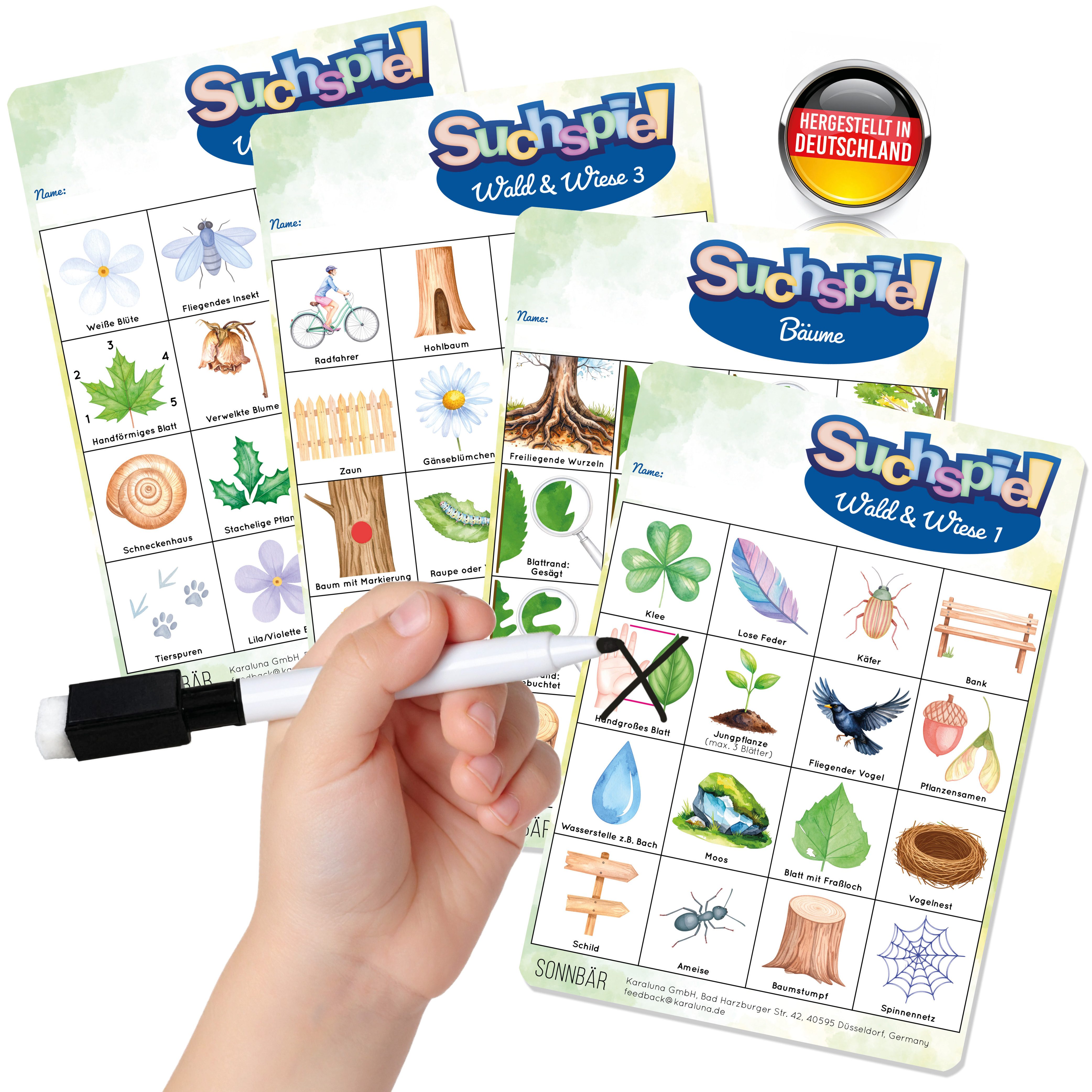 SONNBÄR Spiel Natur Suchspiel für Kinder Outdoor Spielzeug - ab 4 - Geschenk Spiel