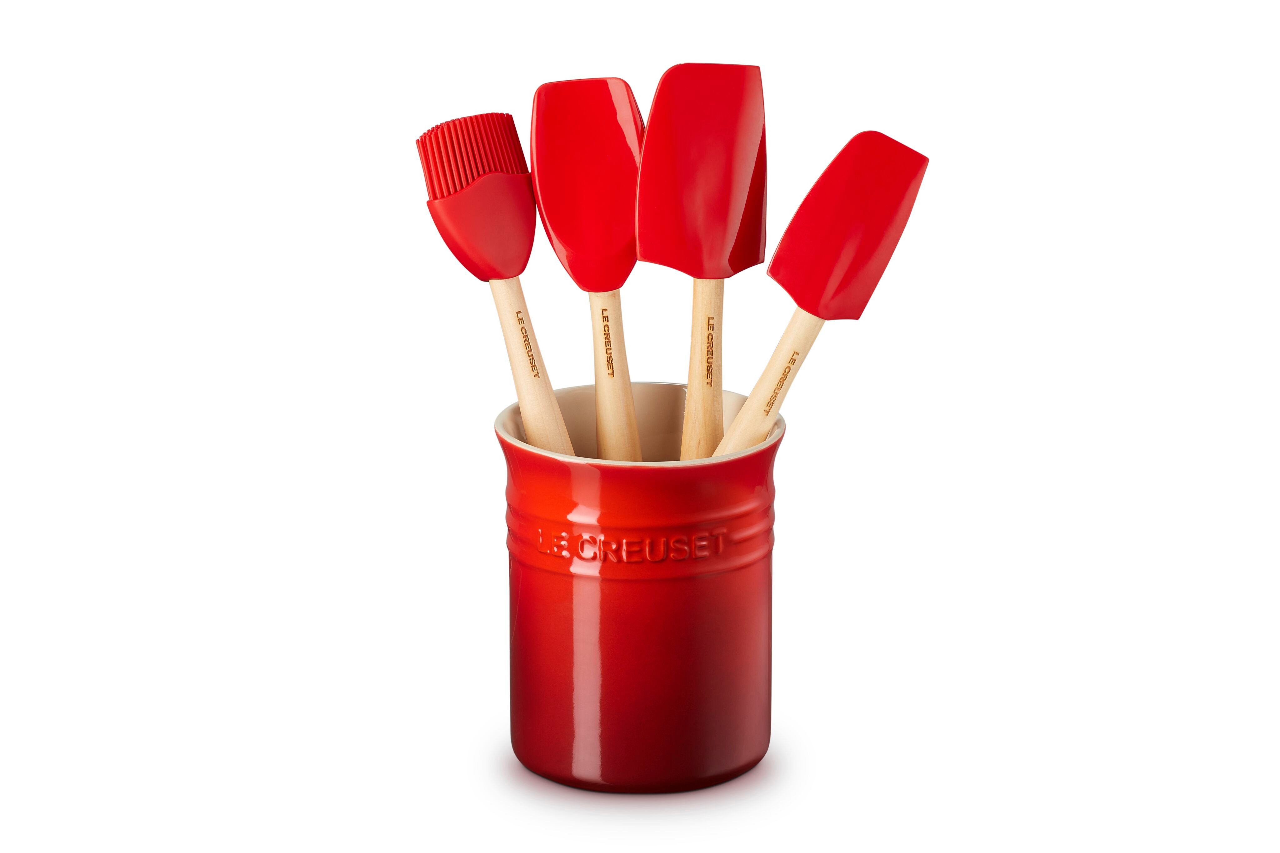 LE CREUSET Kochbesteck-Set Classic Kochkellen-Set 5tlg. Craft, 1.1 L, Kirschrot, 91057001060000