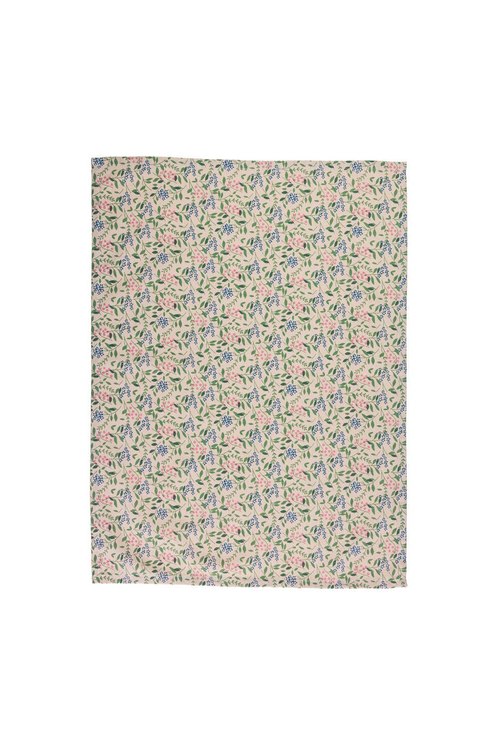 Tranquillo Geschirrtuch aus Bio-Baumwolle VINTAGE GARDEN 70x50 cm Aufhängeschlaufe bunt, GOTS-zertifiziert mit floralem Allover-Print, saugstark und robust