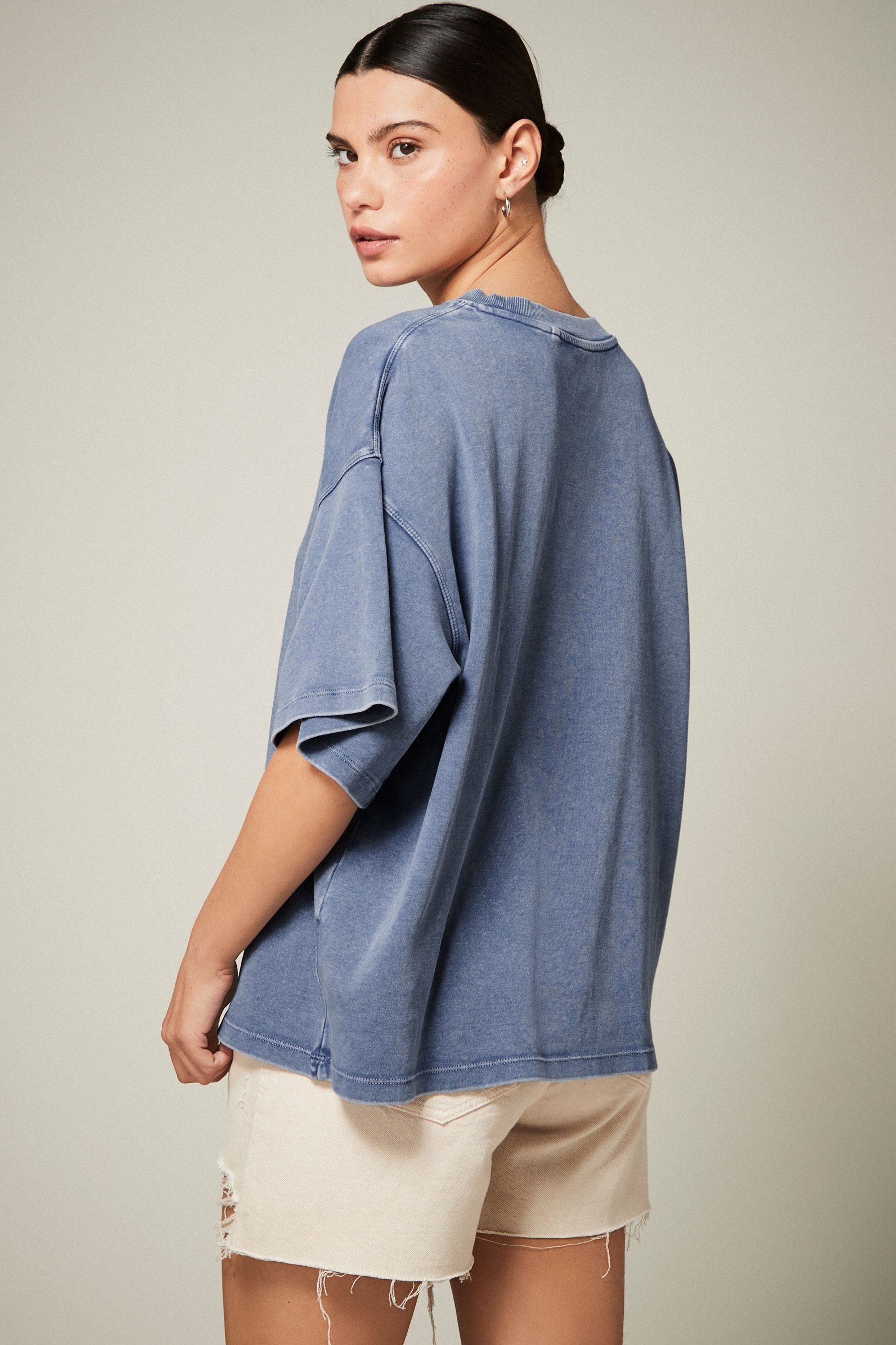 Next T-Shirt Kastiges Relaxed Fit Oversized-T-Shirt, günstig online kaufen