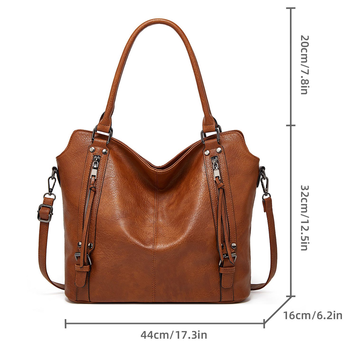 Refttenw Handtasche Damen Ledertasche Henkeltasche Schultertasche Groß Umhä günstig online kaufen