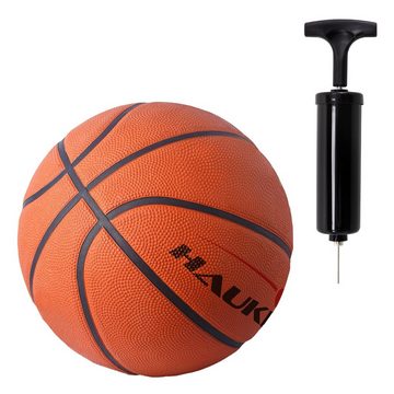 Hauki Basketballständer Basketballkorb-Set Basketballanlage (3-St., 3er Set), Weiß Rollen Ball Pumpe höhenverstellbar 156-210cm mobil tragbar