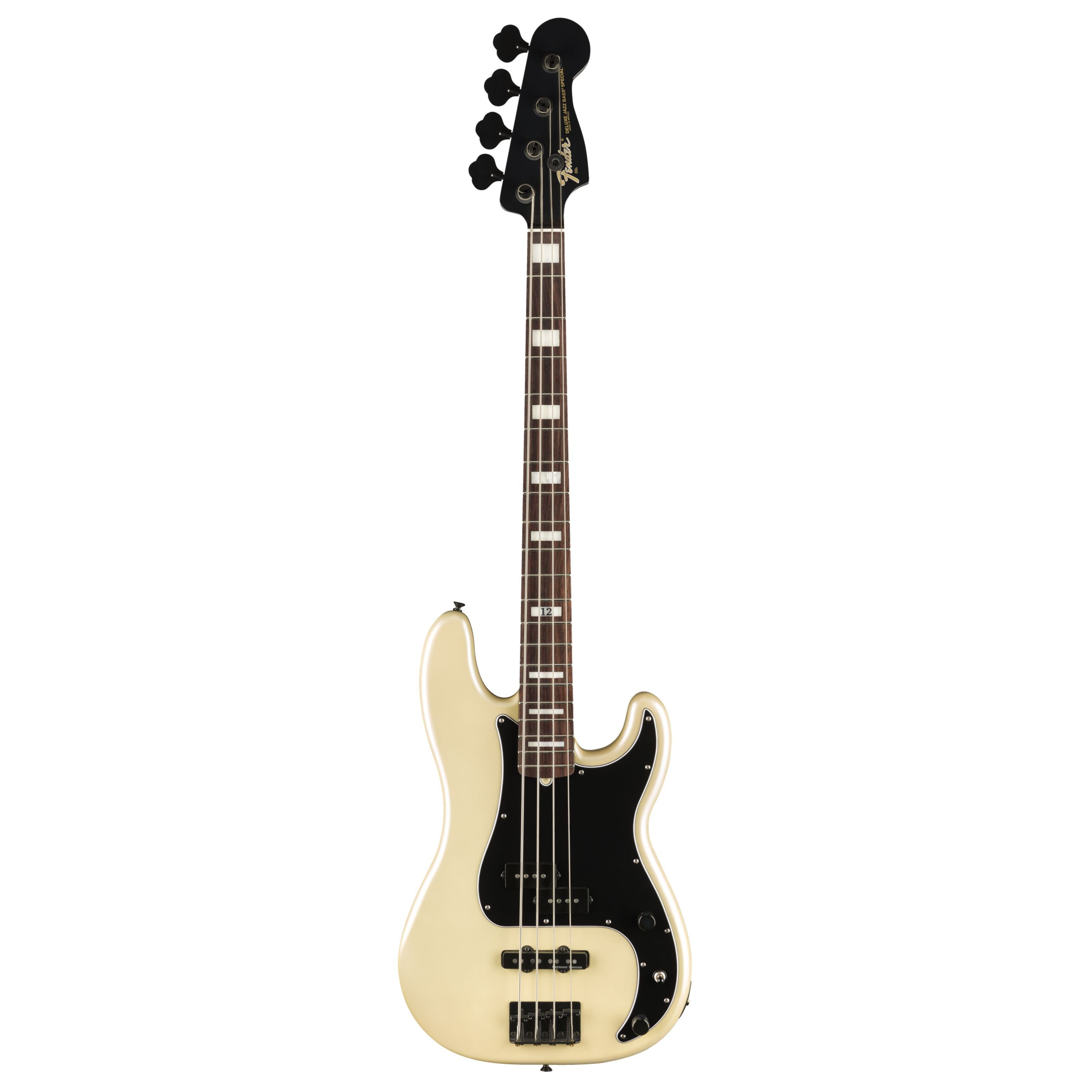 Fender E-Bass, E-Bässe, 4-Saiter E-Bässe, Duff McKagan Deluxe Precision Bass RW White Pearl - E-Bass