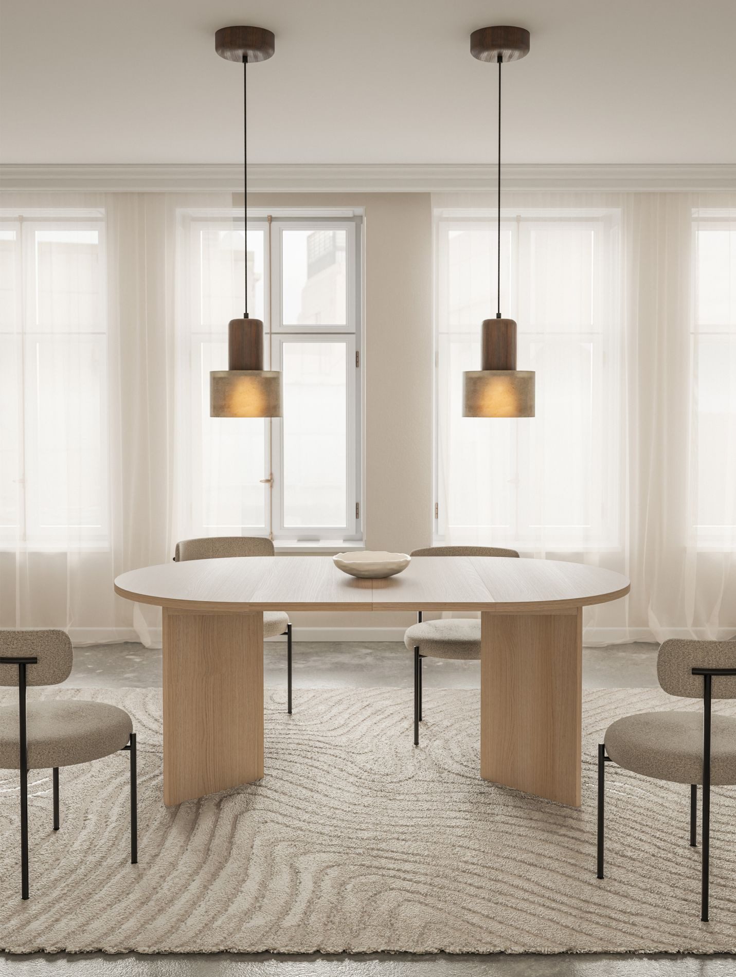 Selsey Esstisch OVO, Ausziehtisch - rund, bis 190 cm erweiterbar