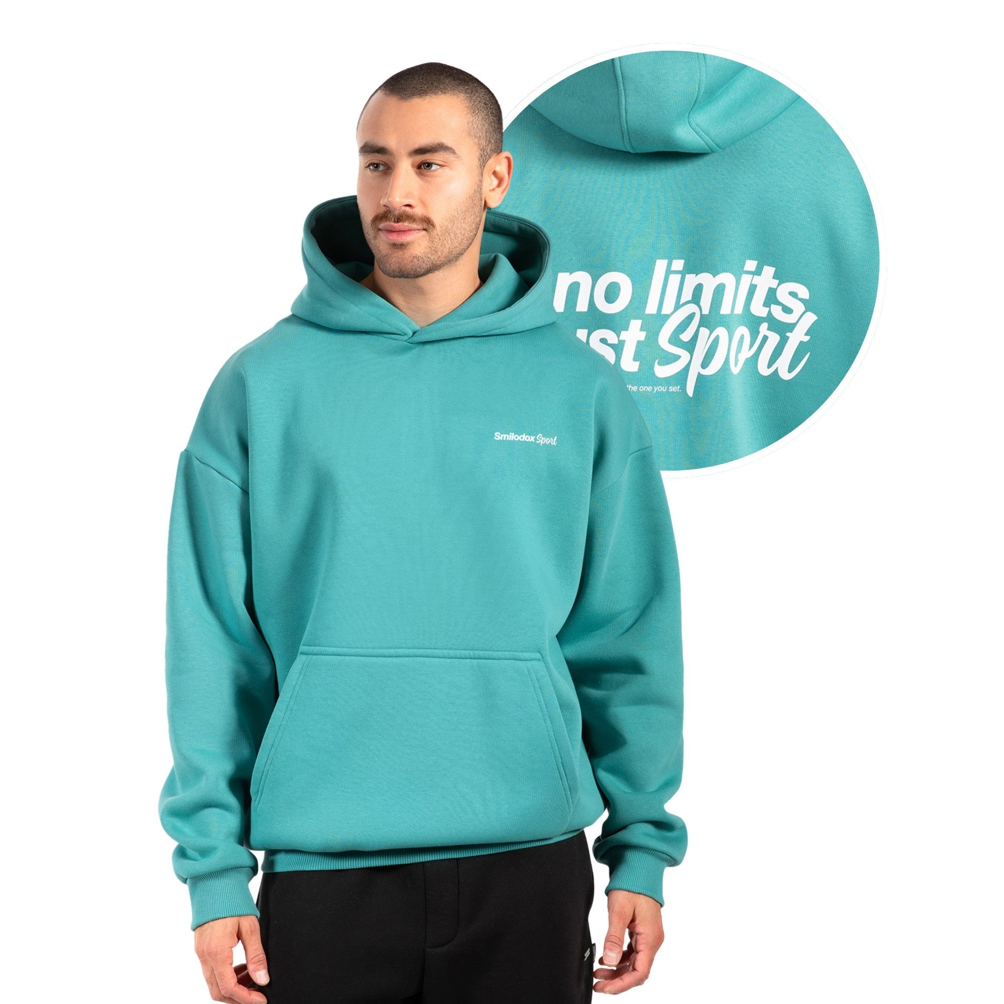 Smilodox Hoodie Fortes, Oversize Kapuzenpullover mit großem Back Print, Swe günstig online kaufen