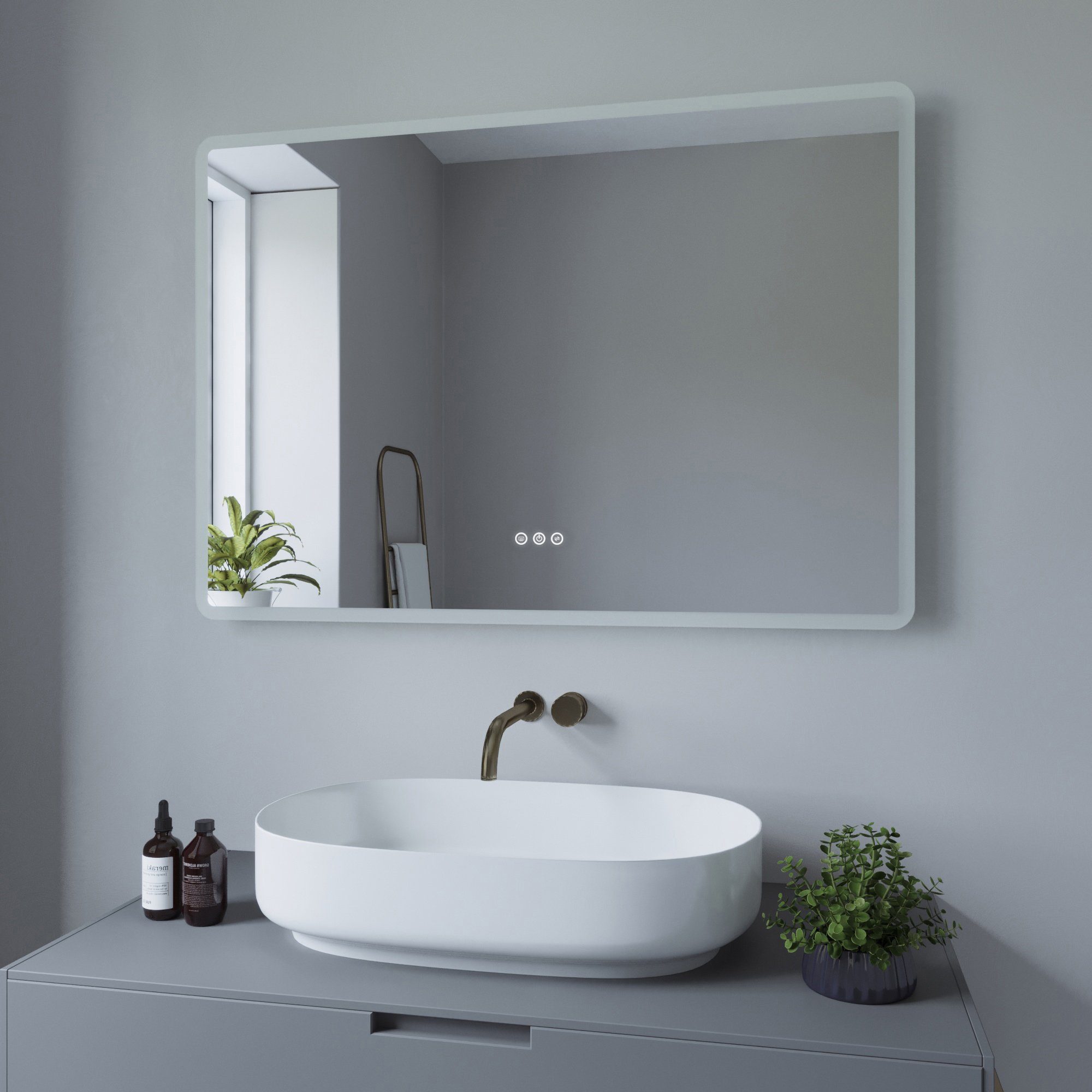 AQUABATOS Badspiegel Bad Spiegel mit LED günstig online kaufen