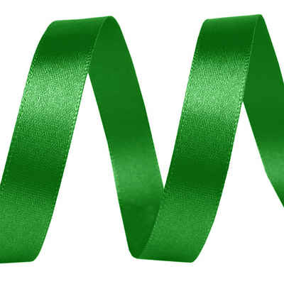 maDDma Geschenkband 5m Satinband 10mm Dekoband Geschenkband Schmuckband, grün