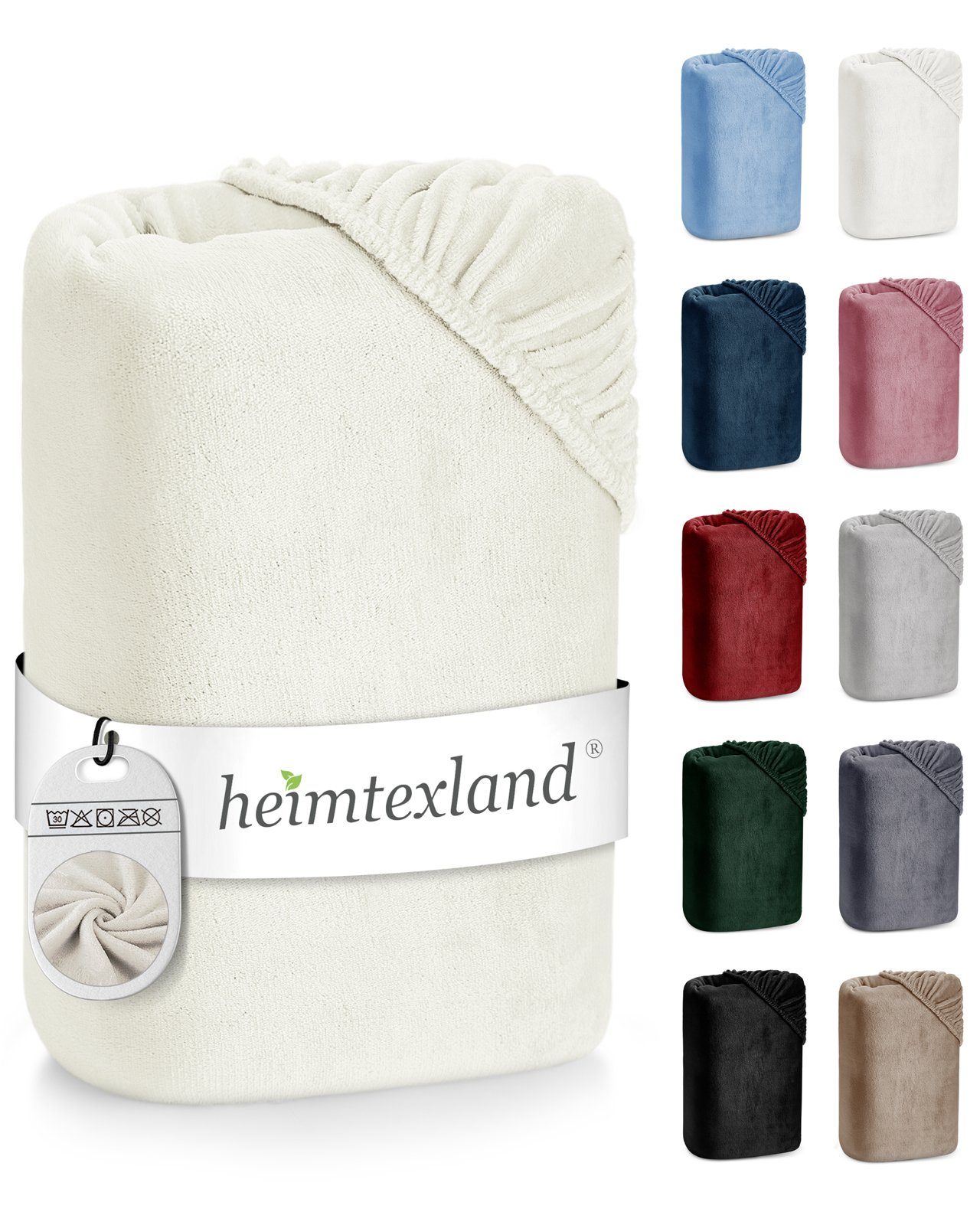 Spannbettlaken Cashmere Touch Spannbetttuch Super bis Rundum-Gummizug cm I Creme 25 kuschelig Bettlaken, Matratzenhöhe Microfaser, Gummizug: weich heimtexland, I rundum, Soft I