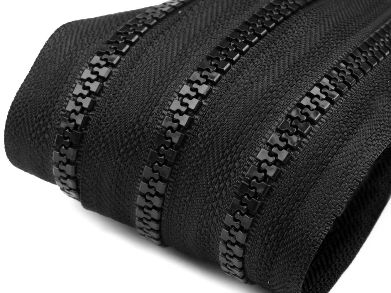 maDDma Reißverschluss Kunststoff-Reißverschluss 10m endlos Profil 5mm, Farbwahl, 322 schwarz