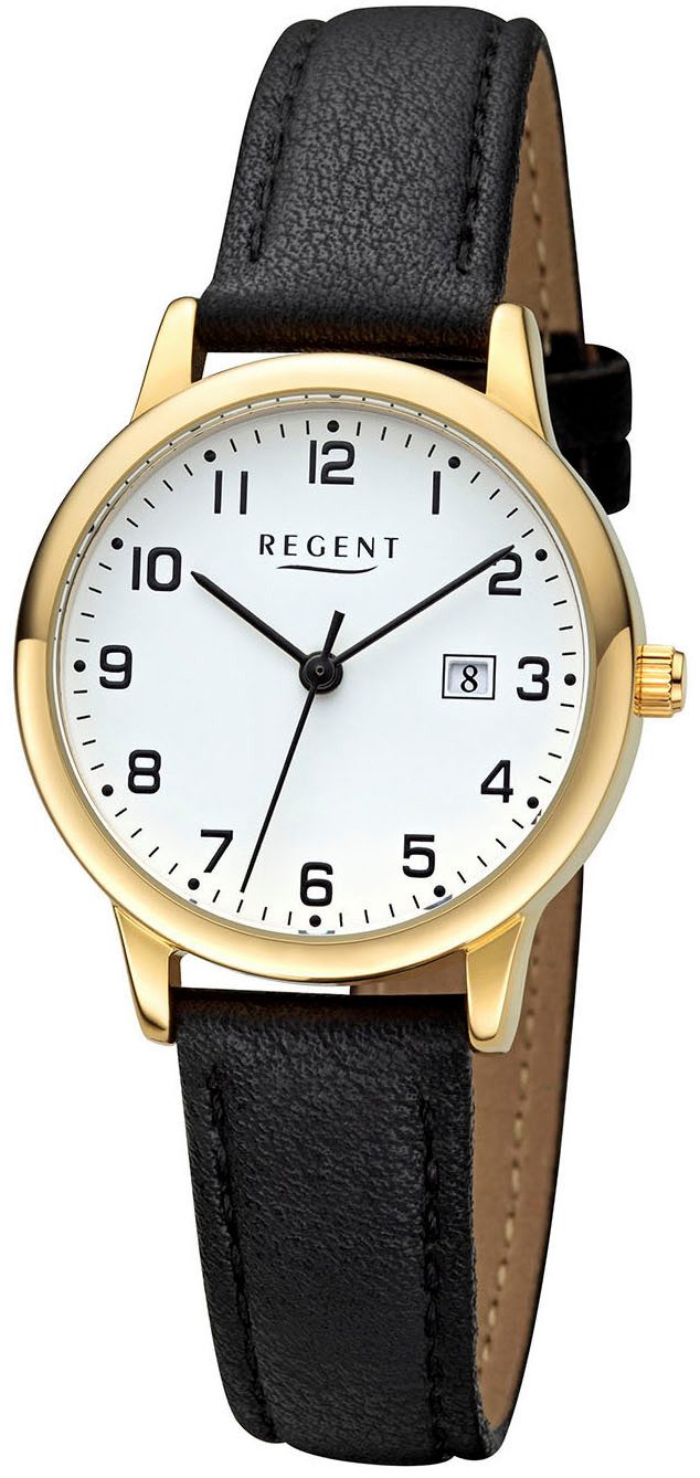 Regent Quarzuhr W0268 - 3310.39.19, Armbanduhr, Damenuhr, Datum, Lederimita günstig online kaufen