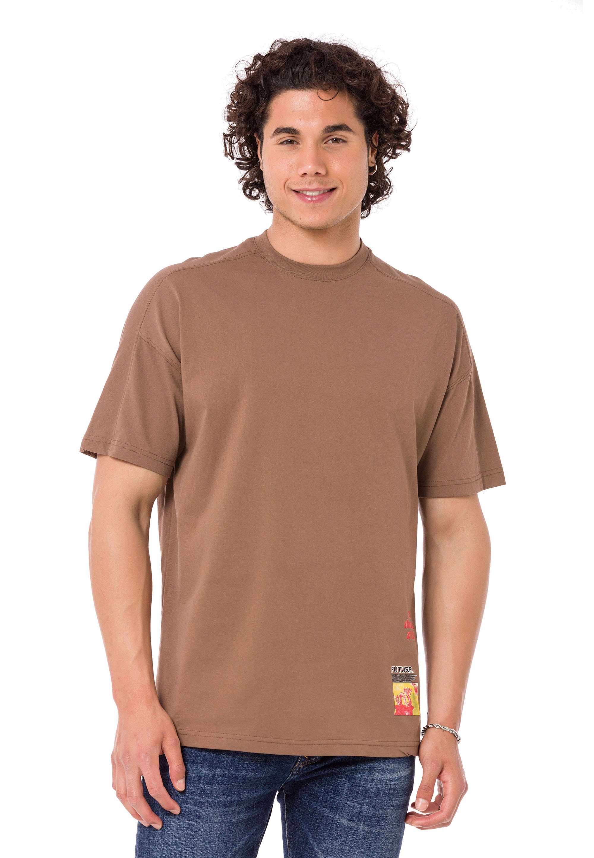 Halesowen T-Shirt RedBridge braun großem mit Rückenprint