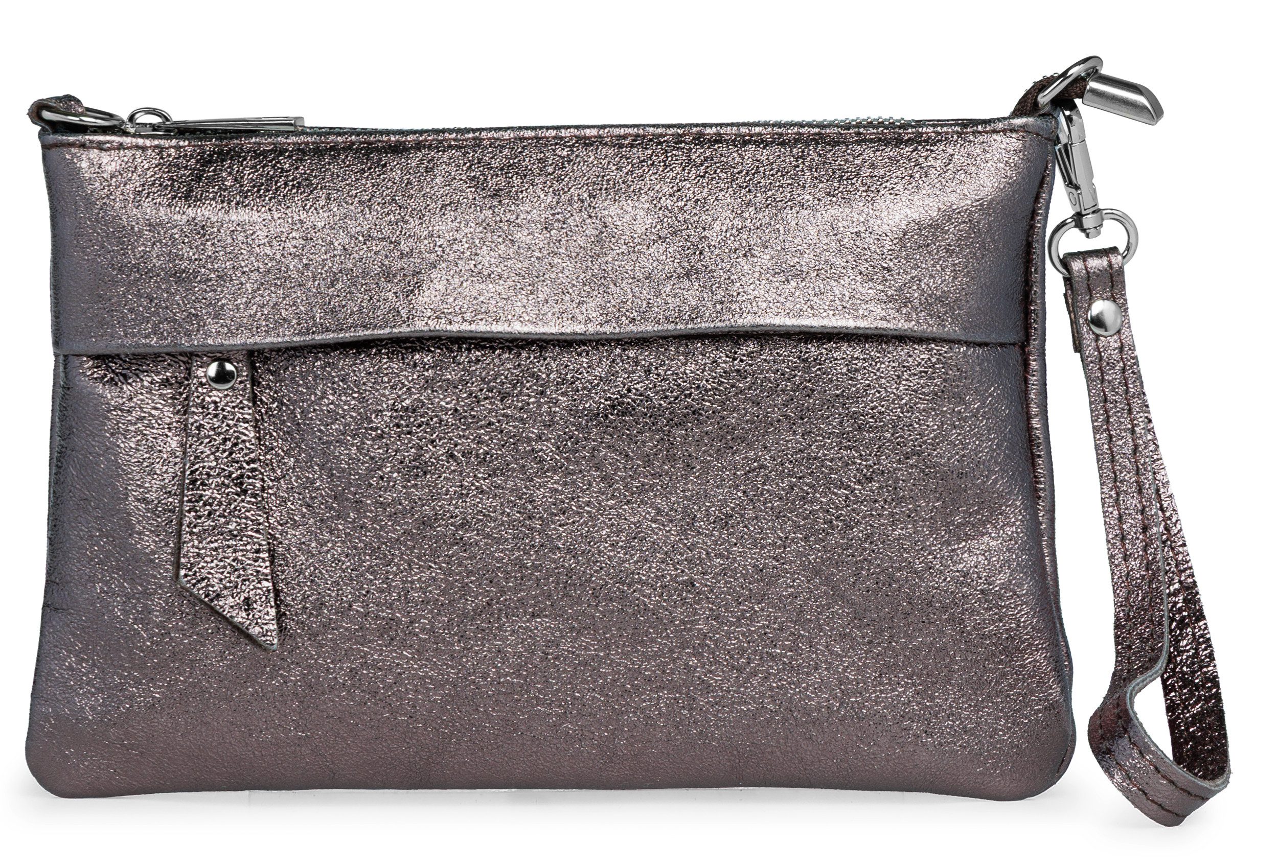 Caspar Clutch Elegante Echtleder Clutch Damen Tasche - CLASSIC LINE - Modell No.845, leicht, elegant & unempfindlich - 100% Echtleder - Handmade in Italy