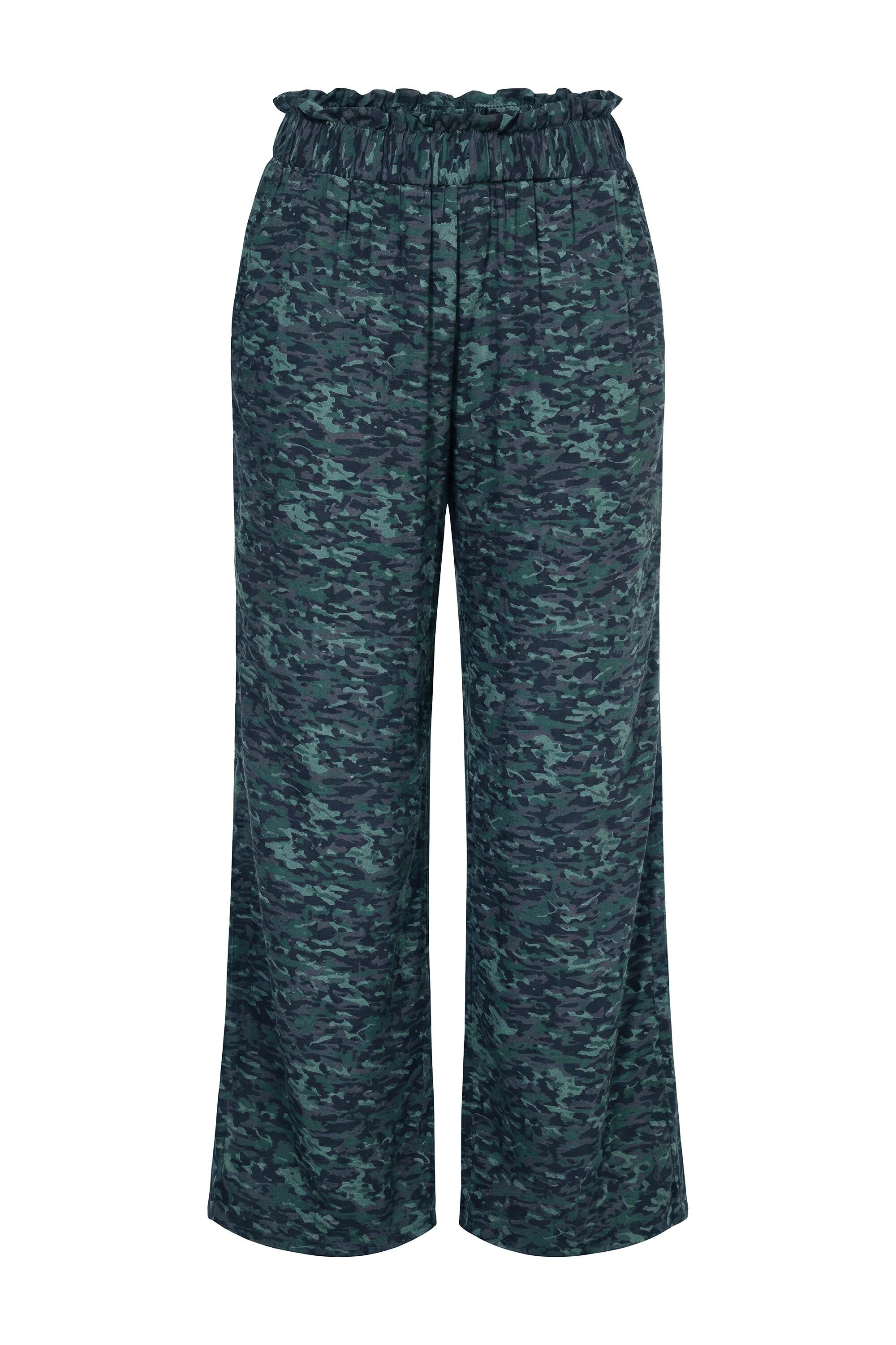 Studio Untold Schlupfhose Hose Wide Legs High Waist Camouflage günstig online kaufen