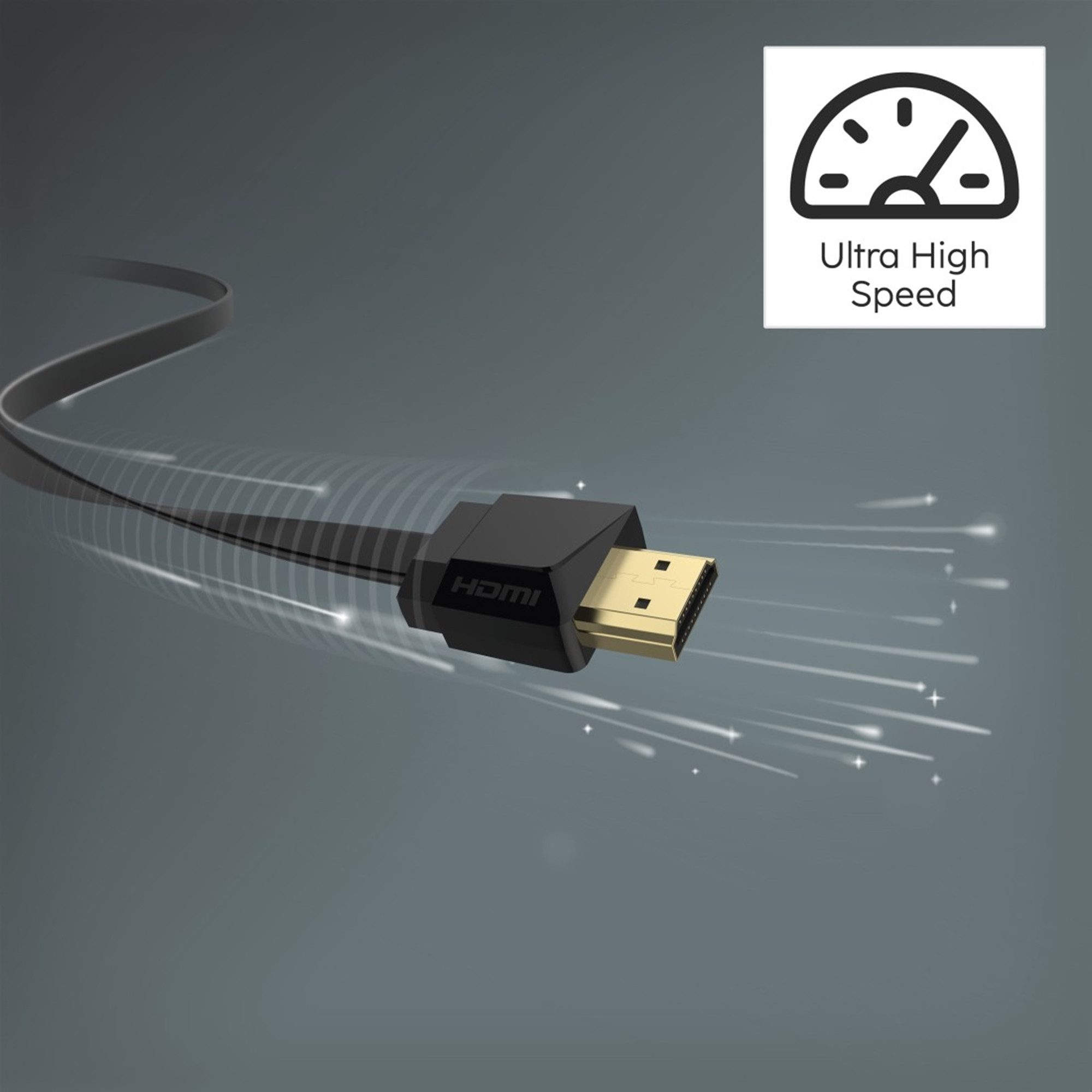 Hama Flexi Slim, High Speed 4K, 1,5 m HDMI-Kabel, HDMI™-Stecker, (150 cm)