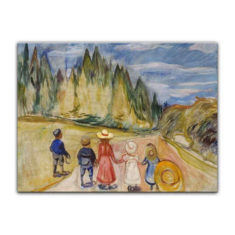 Bilderdepot24 Leinwandbild Alte Meister - Edvard Munch - The Fairytale Forest - Der Märchenwald, Menschen