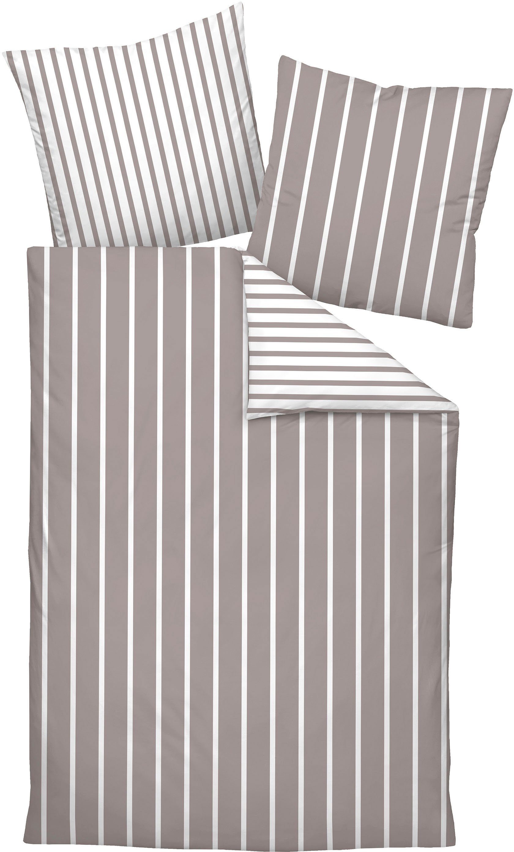 Janine Wendebettwäsche modernclassic 39028-28, Mako-Satin, mit Reißverschluss