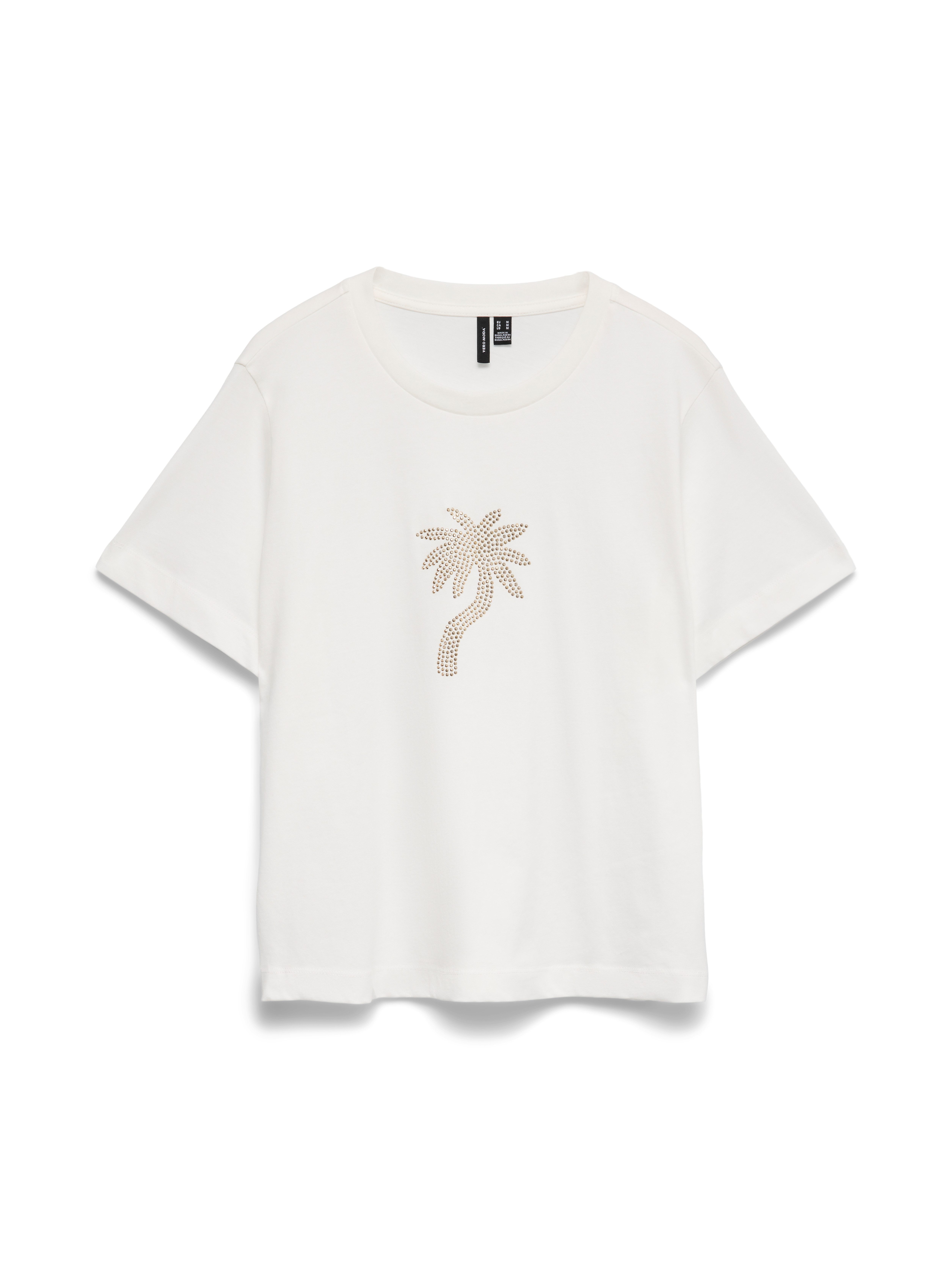 Vero Moda Kurzarmshirt VMPALMA METTE SS TOP BOX JRS Baumwolle – Bild 5 von 5