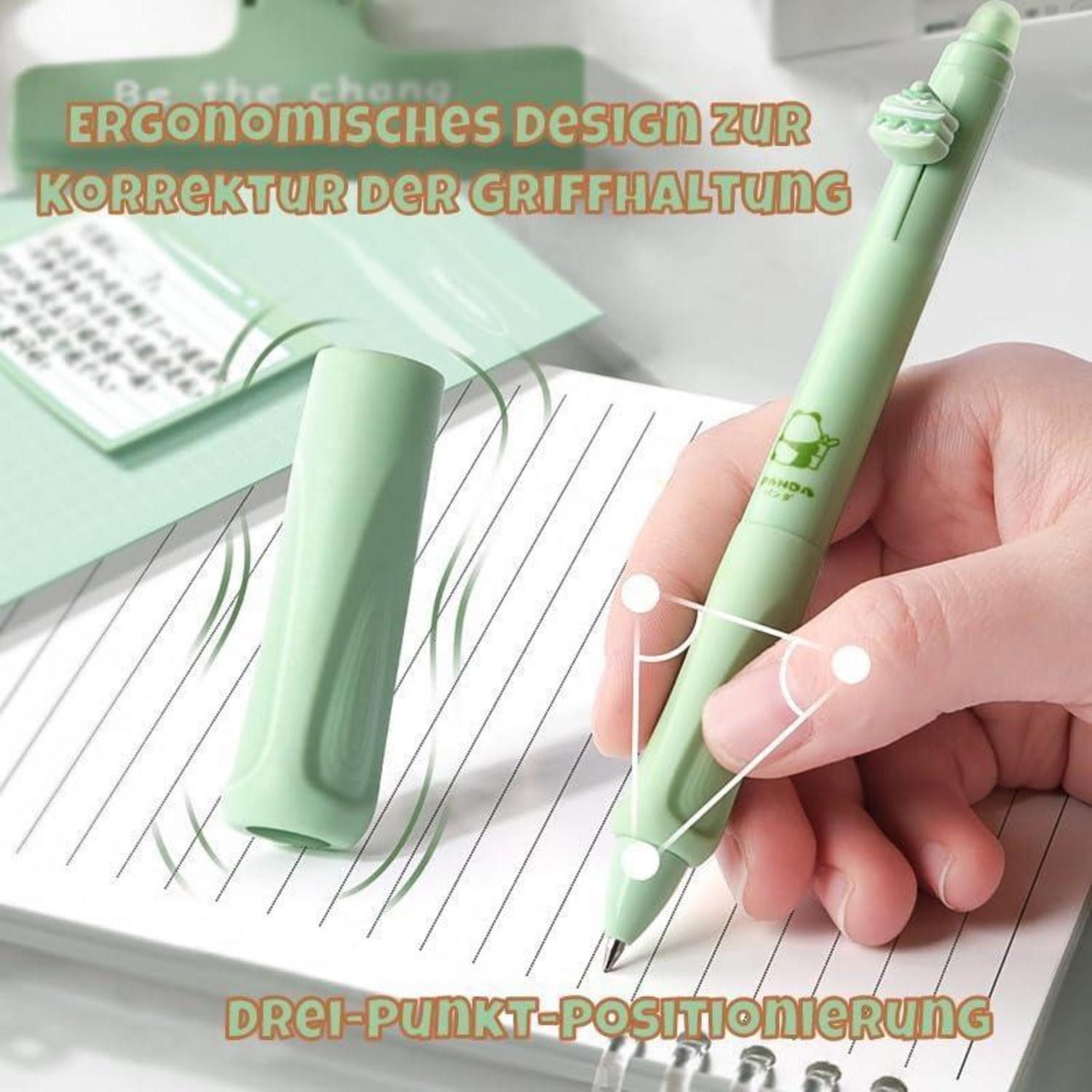 DealKits Kugelschreiber Radierbarer Kugelschreiber 4 Stück Kuli Panda Eiscreme Kuchen