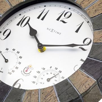 NEXTIME Wanduhr 4311 (Wetterfeste Uhr aus Stein)