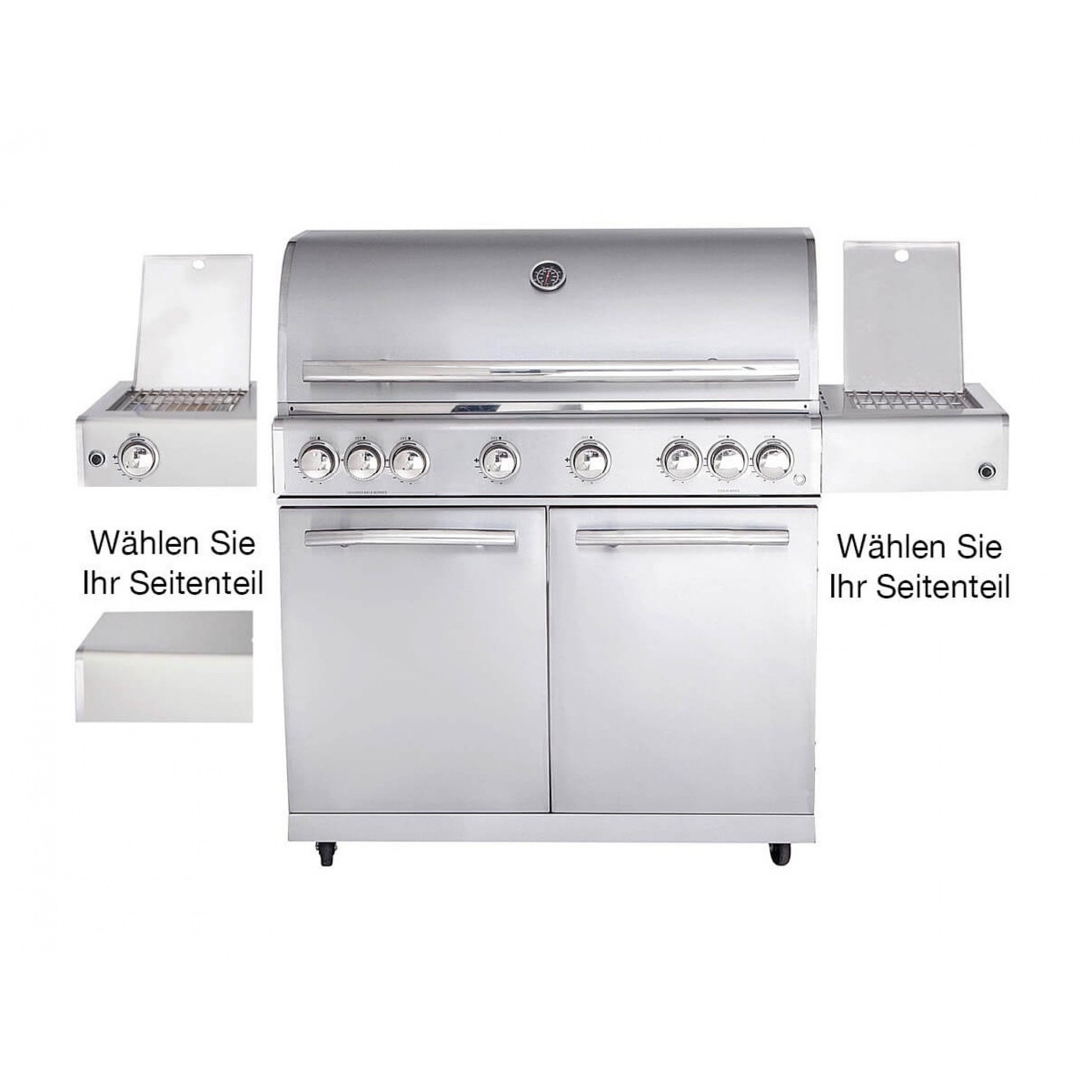 All Grill Gasgrill ALLGRILL Gasgrill CHEF XL Edelstahl Modular Grundmodell 6 Brenner