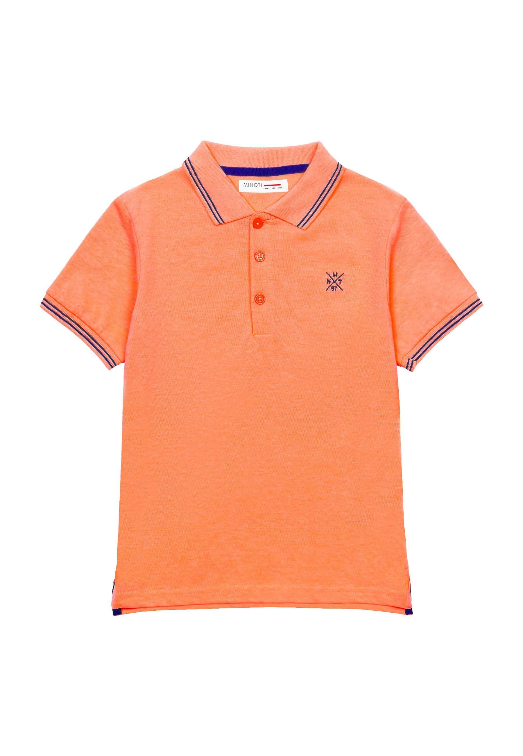 Poloshirt Poloshirt mit Orange Kontrastelementen MINOTI (1y-14y)