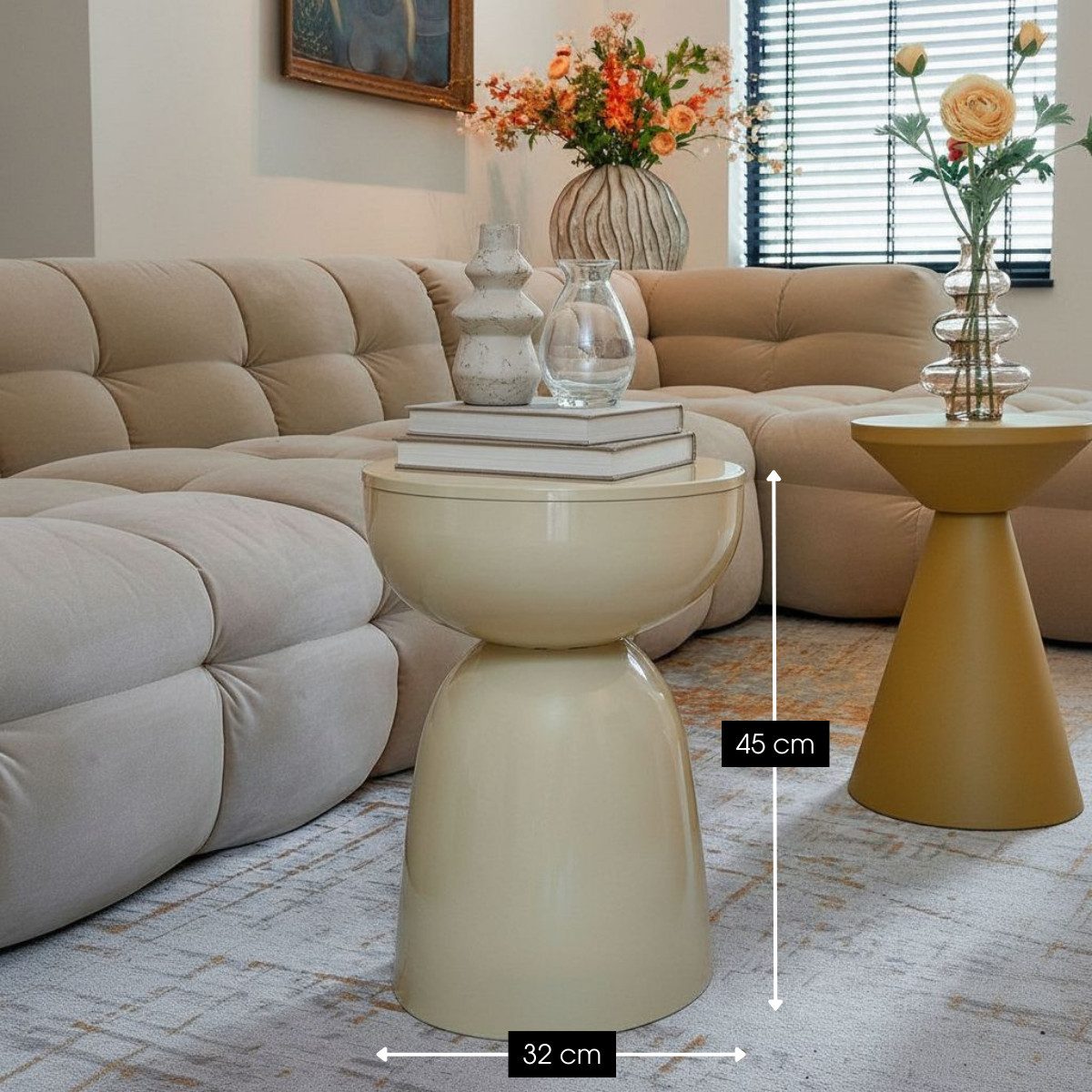 Mica Decorations Beistelltisch Mica Decorations Elliot Beistelltisch – 45x32 cm Beige